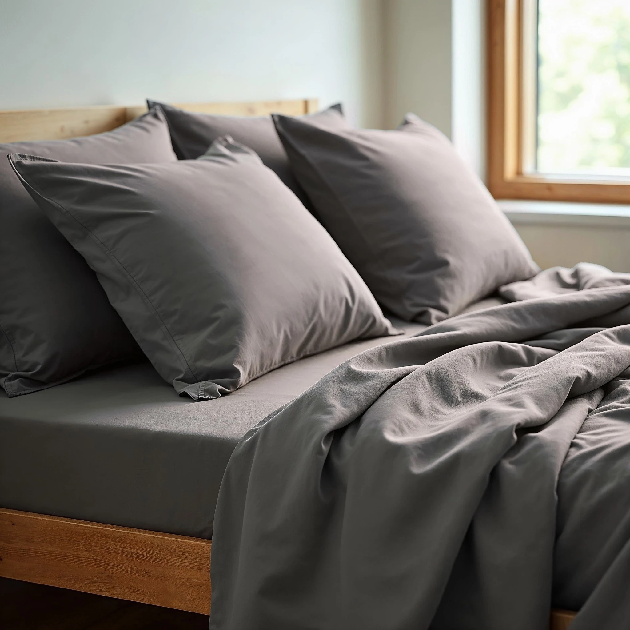 2 Royal Comfort 1200 Thread Count Sheet Set 4 Piece Ultra Soft Touch Bedding - Double Bed - Charcoal, 2 of 4