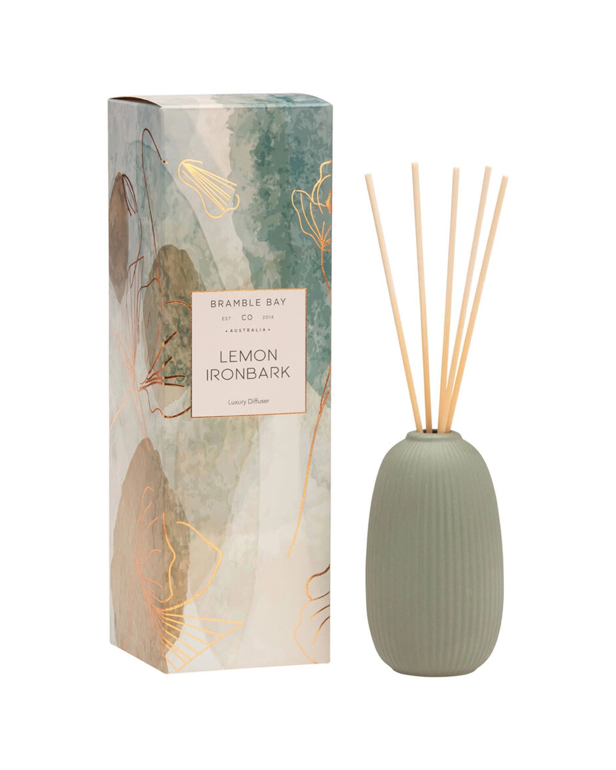 1 Bramble Bay Native Reed Diffuser Lemon Ironbark Scented Home Fragrance 150m - Green, 1 of 5