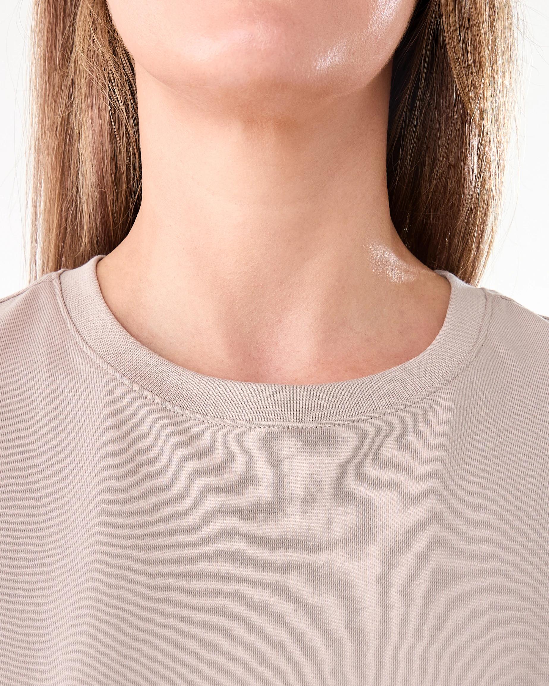 5 Short Sleeve Oversized Boyfriend T-shirt Grey Taupe, 5 of 6