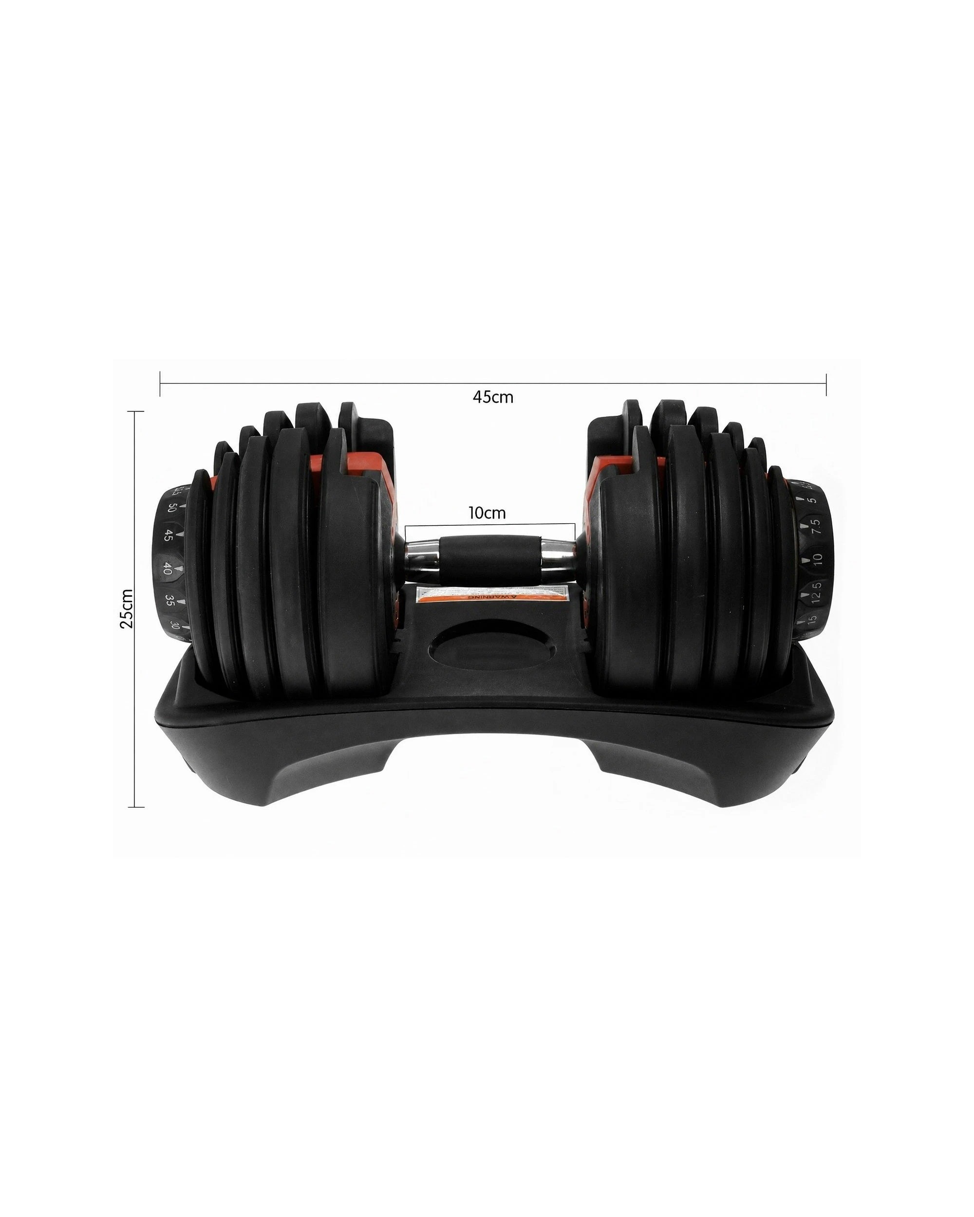 4 Fitness Master 80kg Adjustable Dumbbell Set Home Gym Exercise Equipment Weight 17 Weights 2x 40kg, 4 of 10