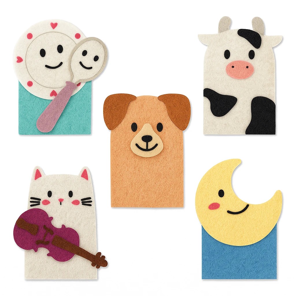 3 Hey Diddle Diddle Finger Puppet Book, 3 of 6