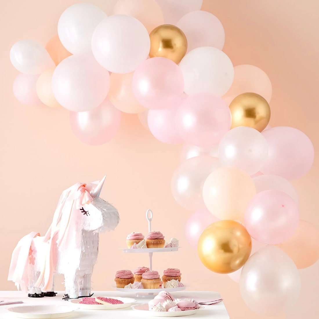 5 Peachy Pink Balloon Garland, 5 of 6