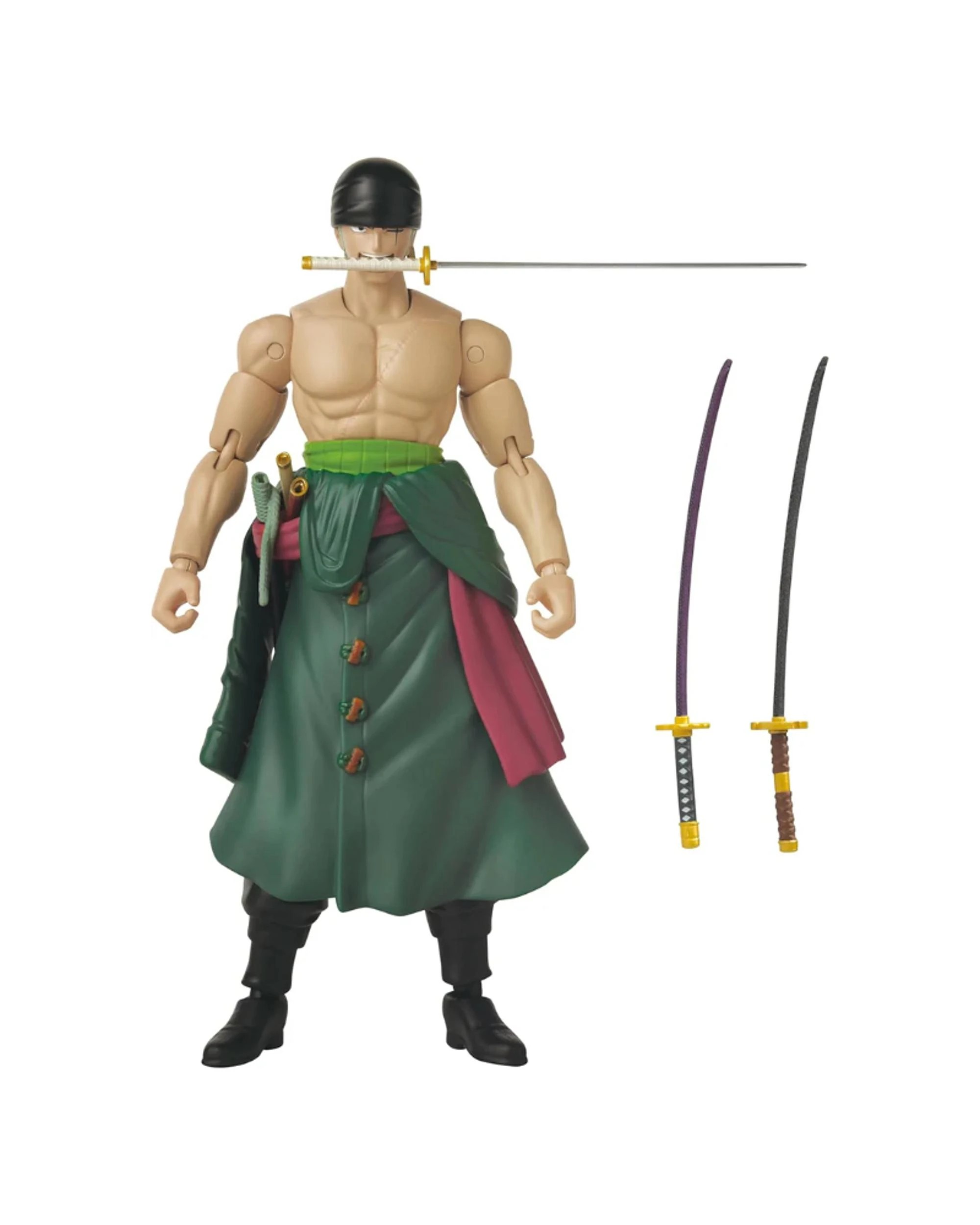 2 Bandai Anime Heroes One Piece Roronoa Zoro Three Sword Style Figure, 2 of 5