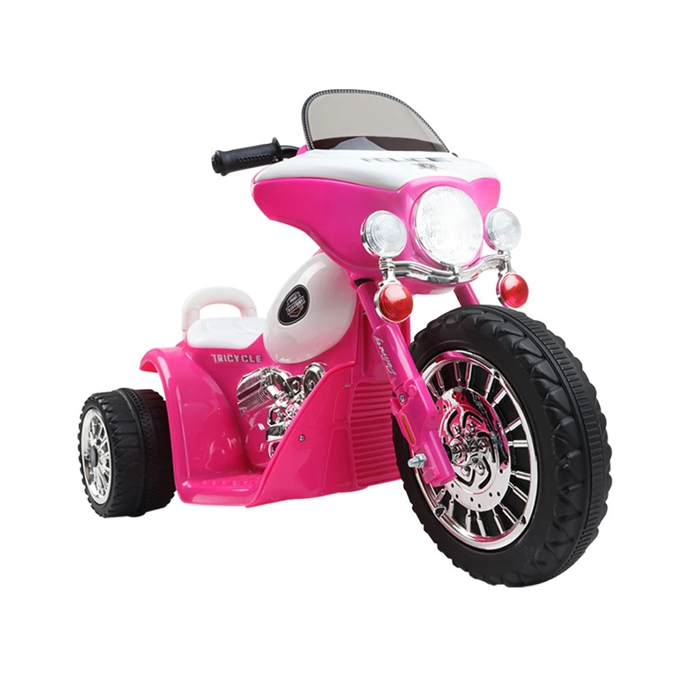 1 Rigo Kids Electric Ride On Patrol Police Car 6V - Pink, 1 of 5