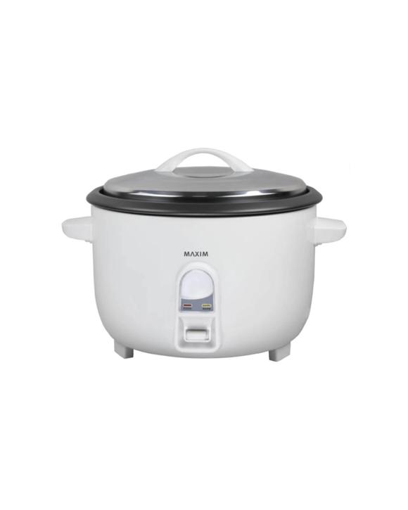 Maxim Rice Cooker 30 Cup Automatic Keep Warm Non Stick Aluminium Pot Kitchen Appliance - White