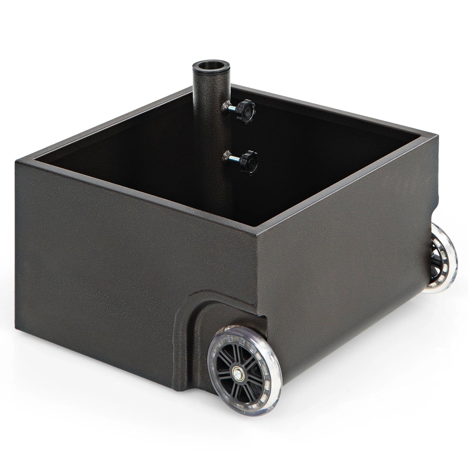 1 Costway Patio Umbrella Base Stand Wheels Planter - Black, 1 of 1
