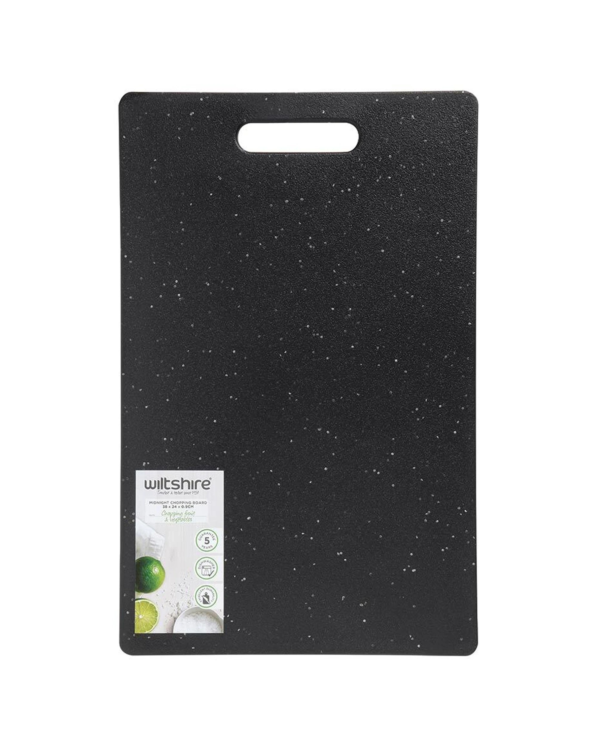 2 Wiltshire Midnight Everyday Chopping and Preparation Kitchen Board 38x24x0.9cm - Black, 2 of 2
