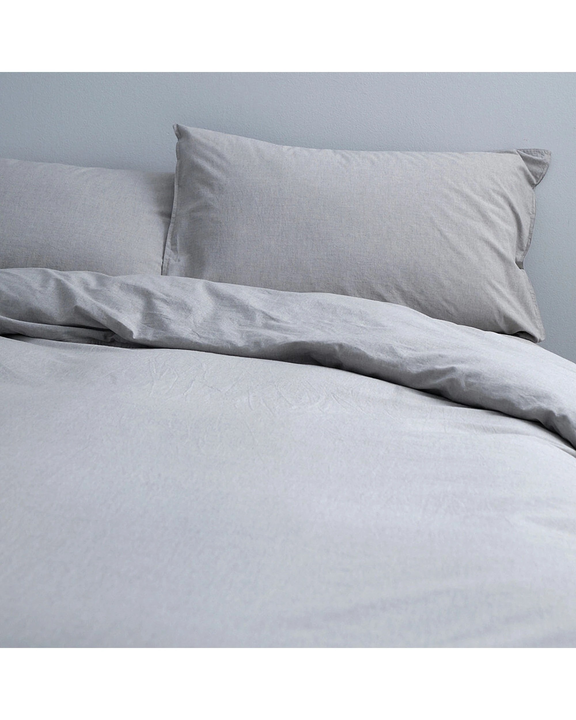 1 Canningvale Vintage Super King Quilt Cover Set 100 Percent Cotton Smokey - Grey, 1 of 4