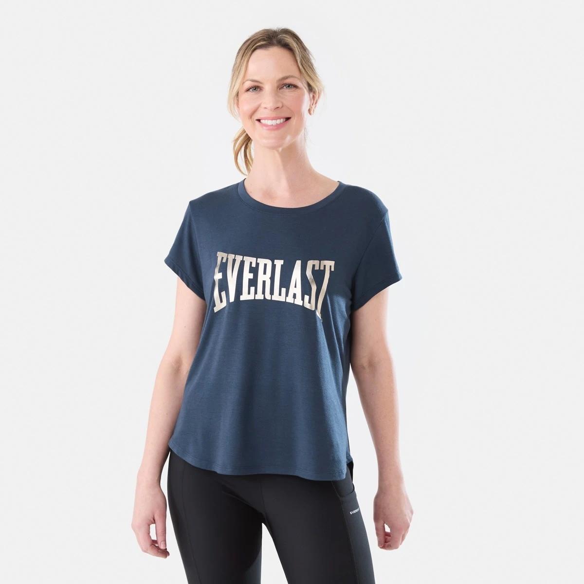 1 Everlast Womens Scoop Neck T-shirt EVERLAST MOOD INDIGO, 1 of 6