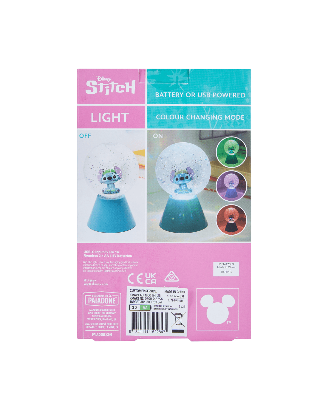 7 Disney Stitch LED Glitter Ball, 7 of 7