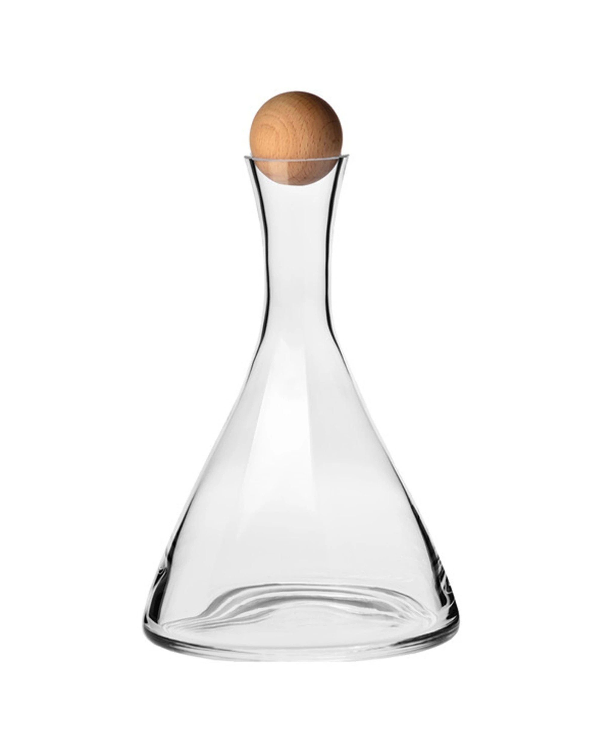 1 Krosno Connoisseur 1 L Wine Decanter with Beechwood Stopper - Silver, 1 of 3