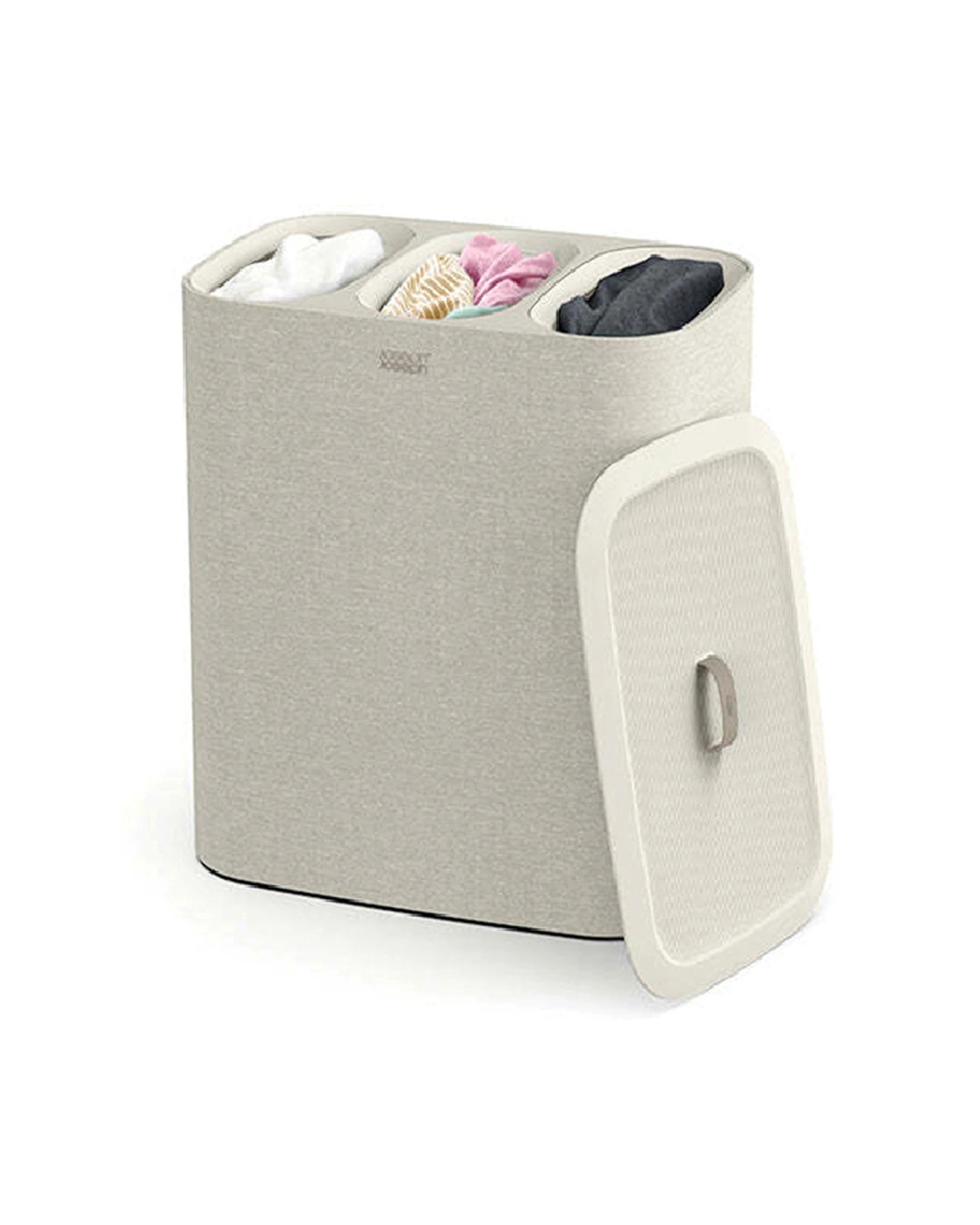 1 Joseph Joseph Tota Trio 90L Laundry Separation Basket Three Compartments Ecru - Beige, 1 of 6
