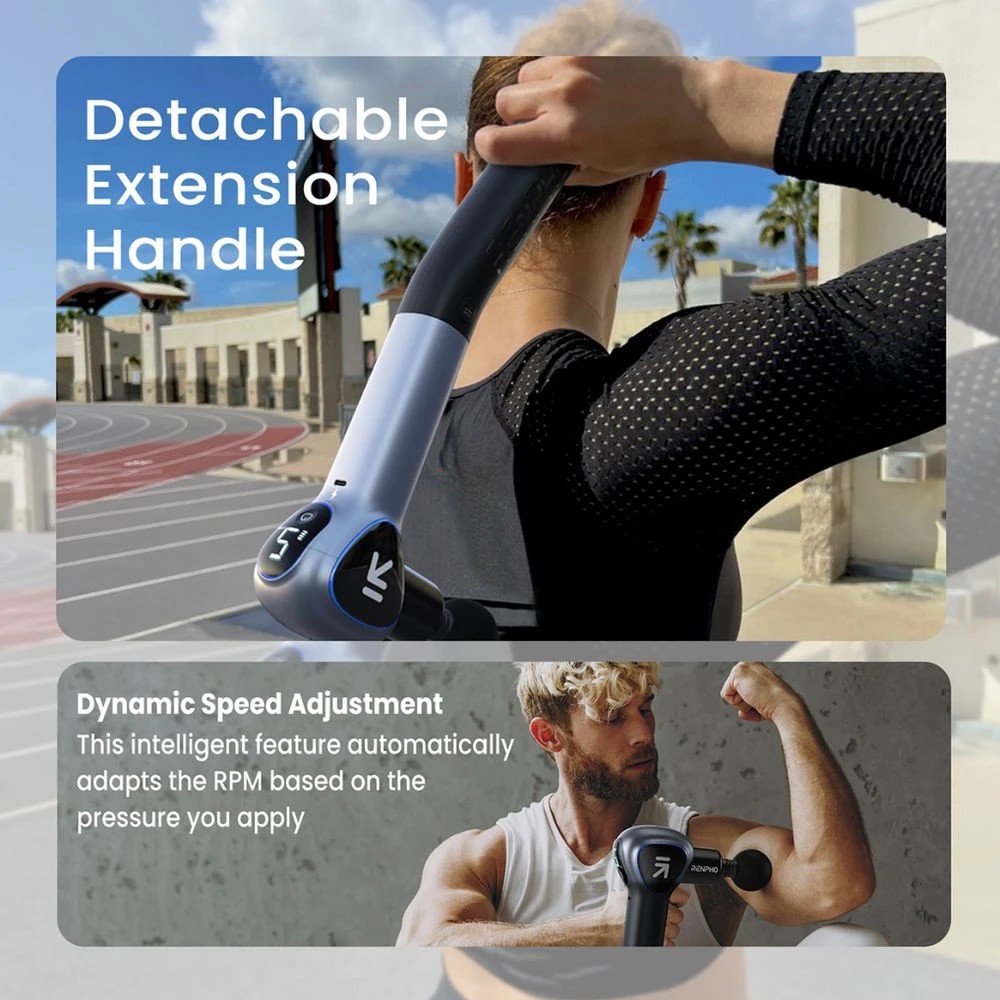 6 Renpho Reach Massage Gun Black, 6 of 10