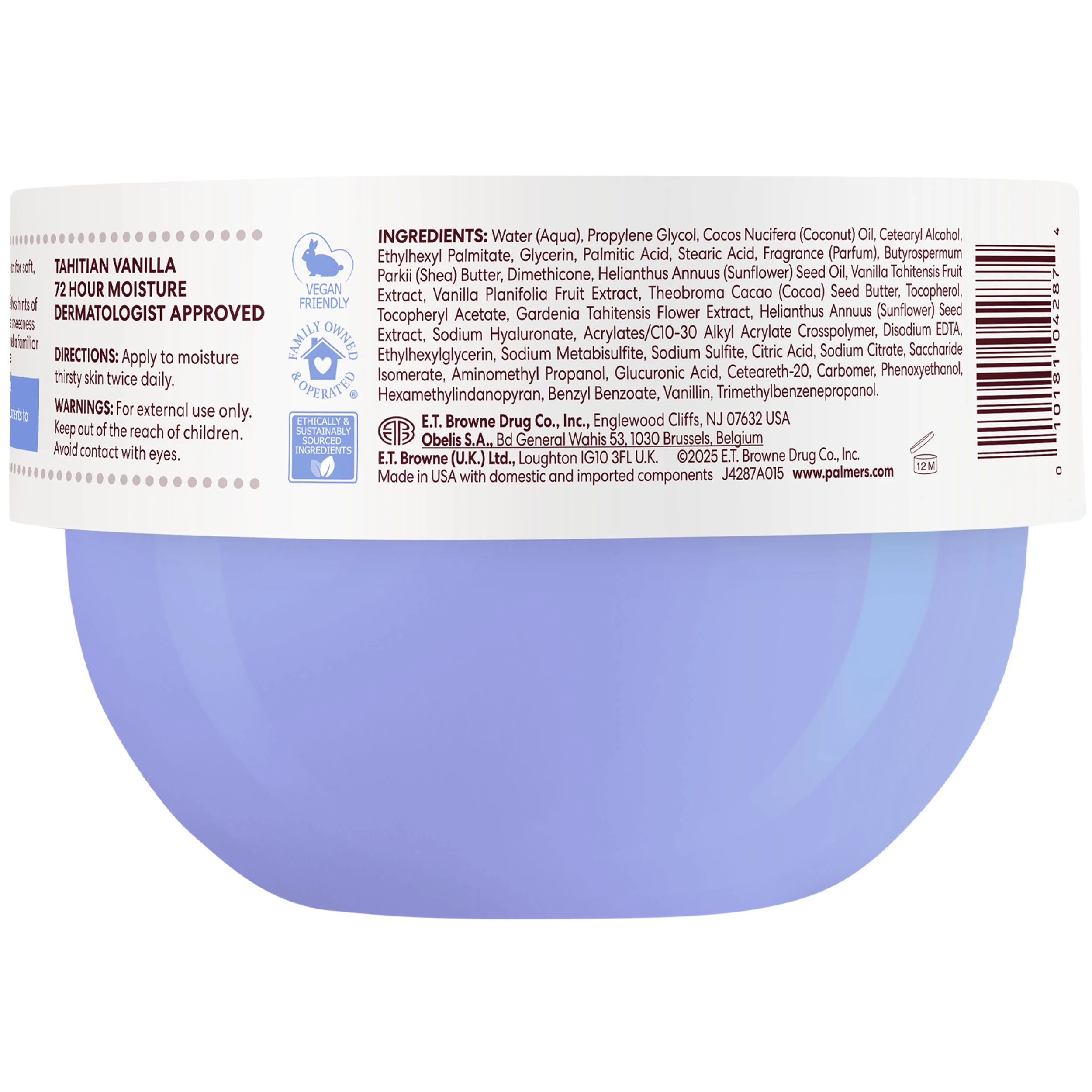 5 Palmer's Tahitian Vanilla Cream Body Cream 250g - Vitamin E, Tahitian Vanilla, Shea Butter and Cocoa Butter Formula, 5 of 7