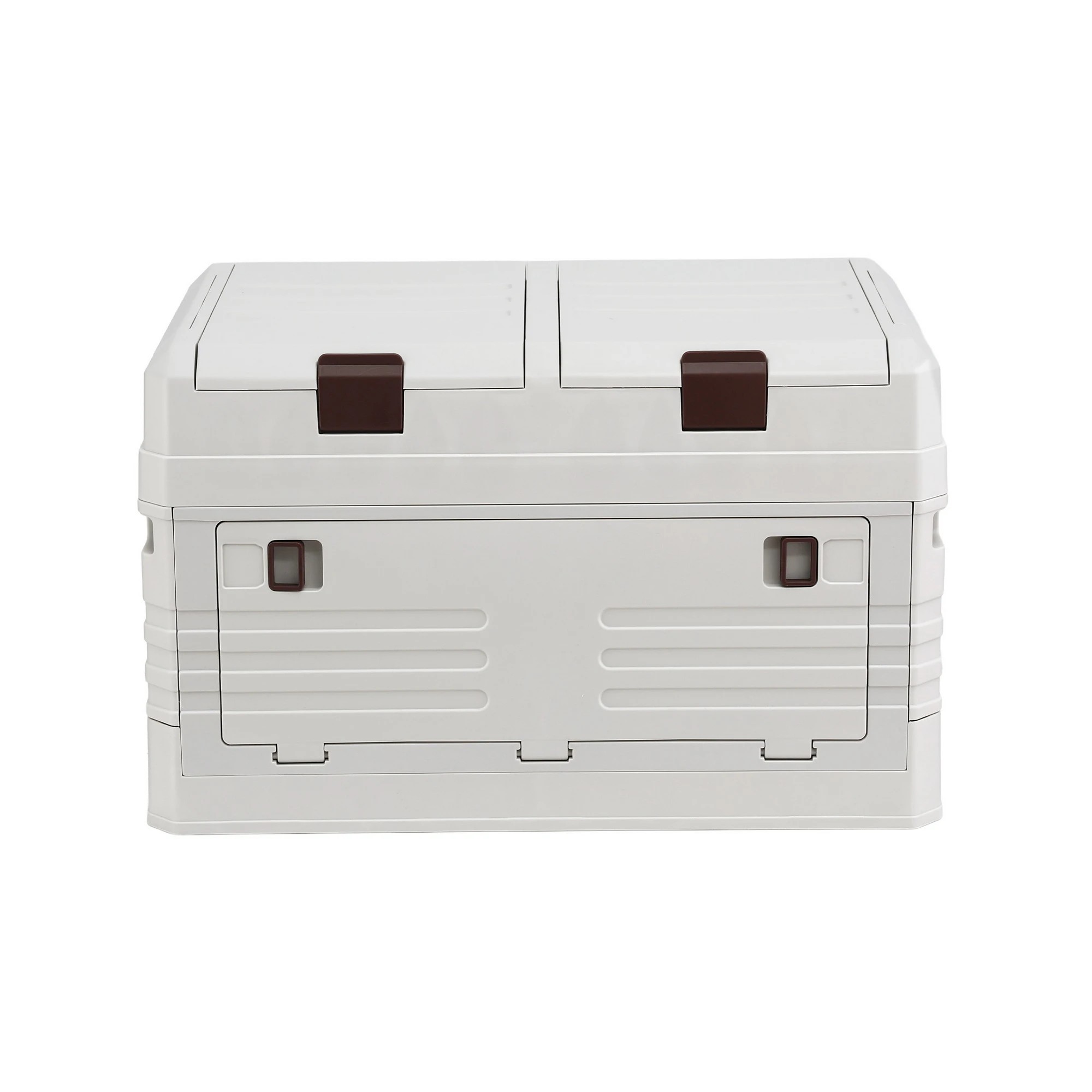 1 Gardeon 40L Outdoor Storage Box Foldable Camping Collapsible Bins - Beige, 1 of 6