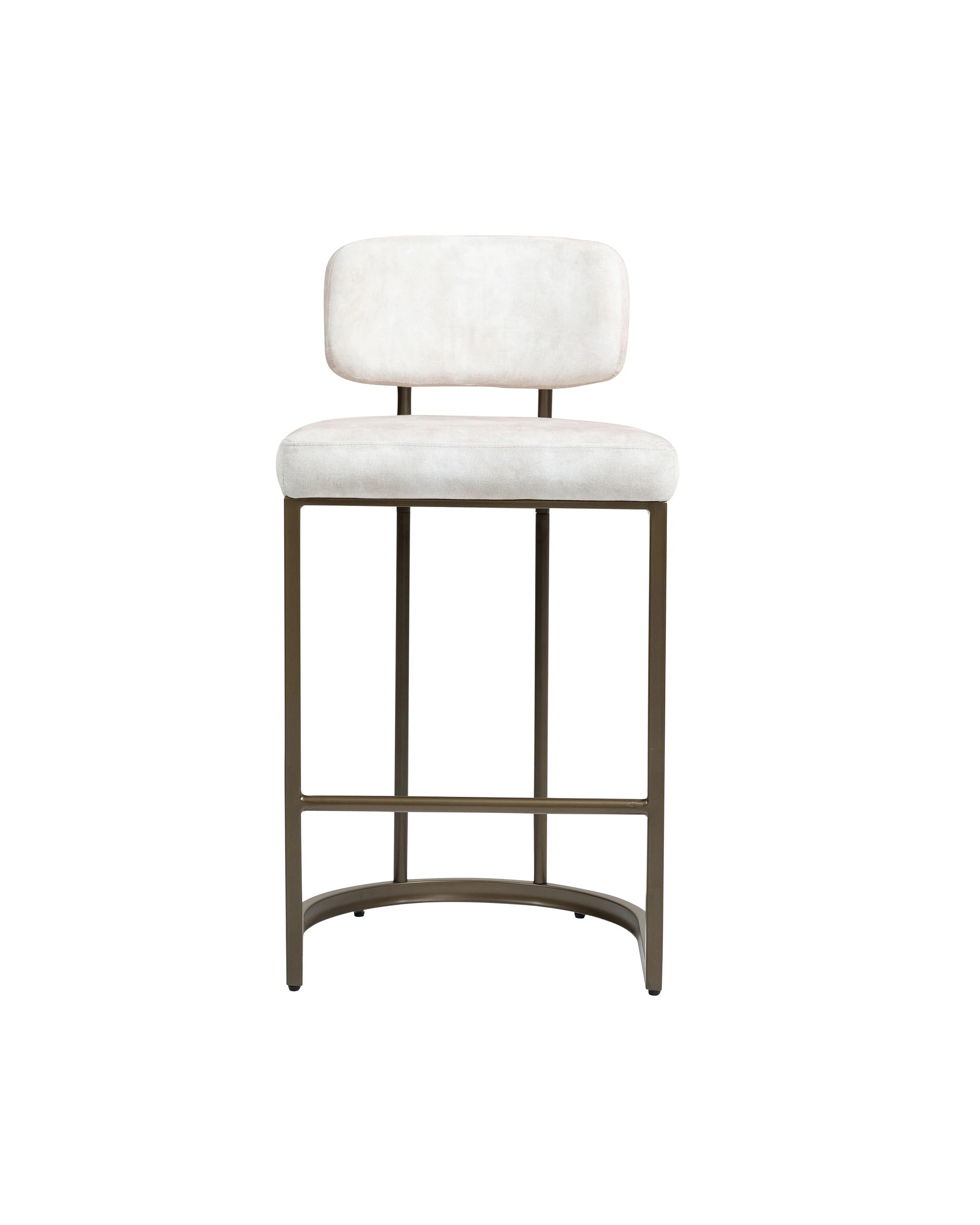 2 IHOMDEC Velvet Bar Stools Set of 2 - Beige - Beige, 2 of 10