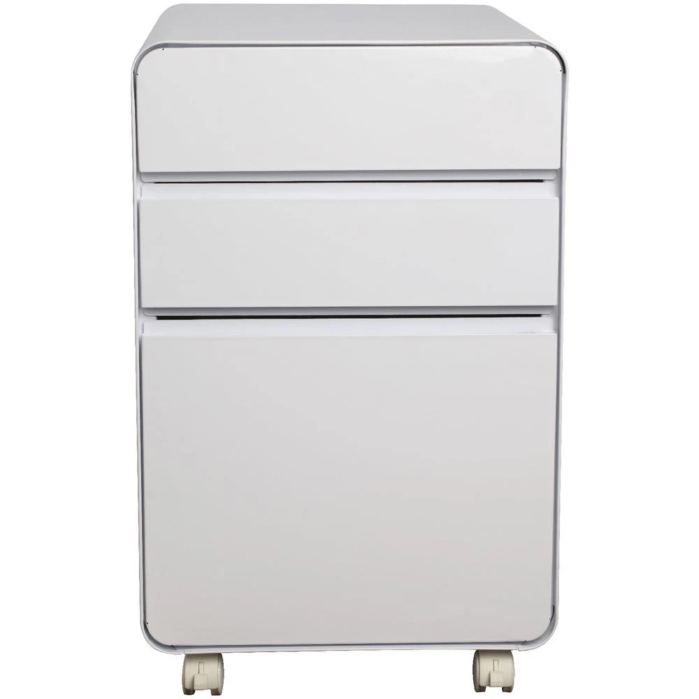 3 Venturo 3 Drawer Filing Pedestal White Cabinets Filing Drawer Cabinets, 3 of 6