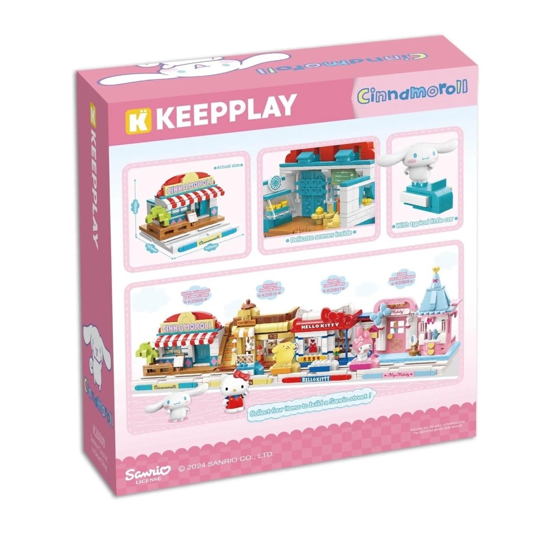 6 316 Piece Keepplay Hello Kitty Cinnamoroll Summer Coconut Ice Dessert Shop Playset, 6 of 7