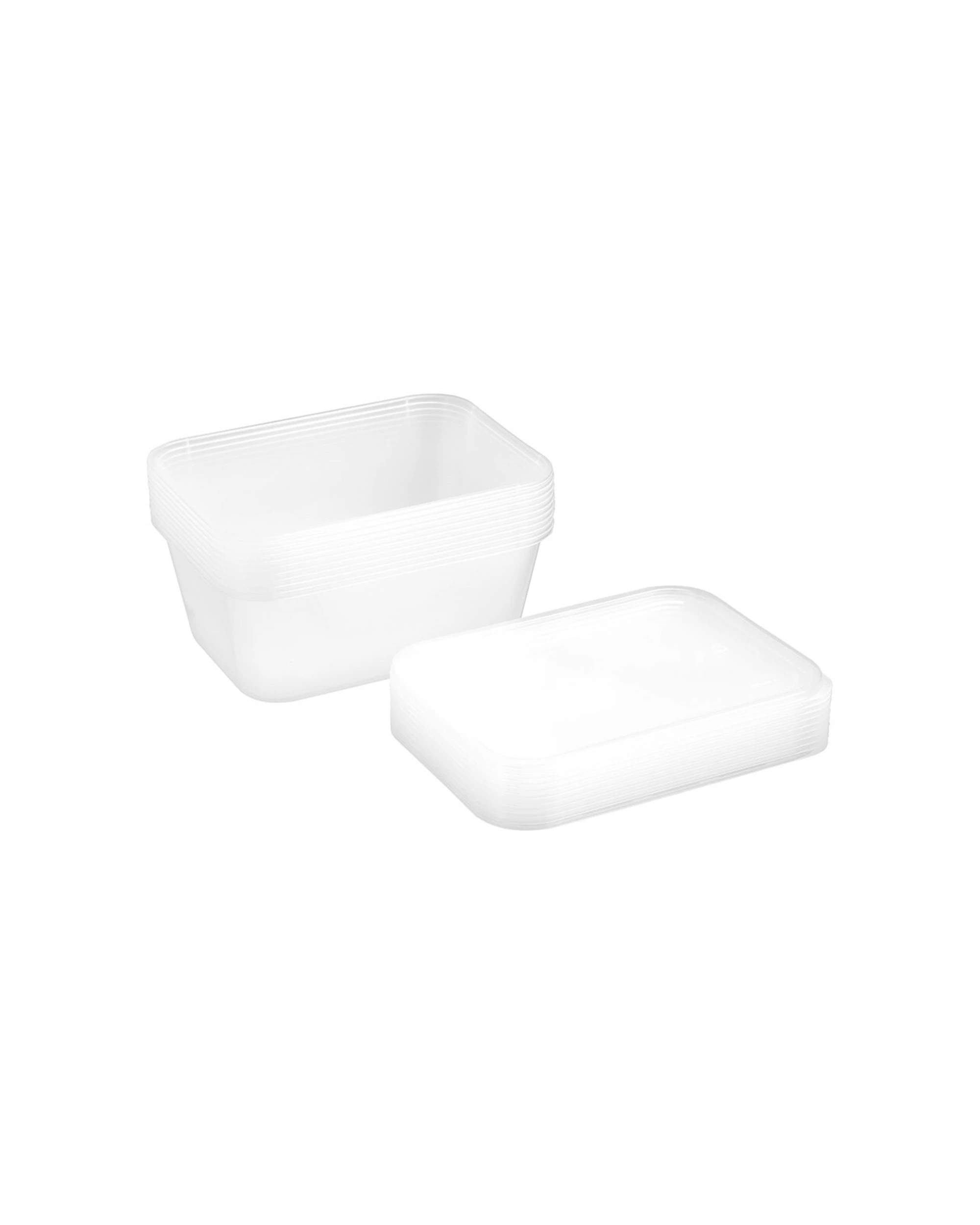 4 10pk Lemon & Lime Reusable 1.5l Rectangle Food Container/meal Storage W/ Lid Clr
 - Clear, 4 of 6