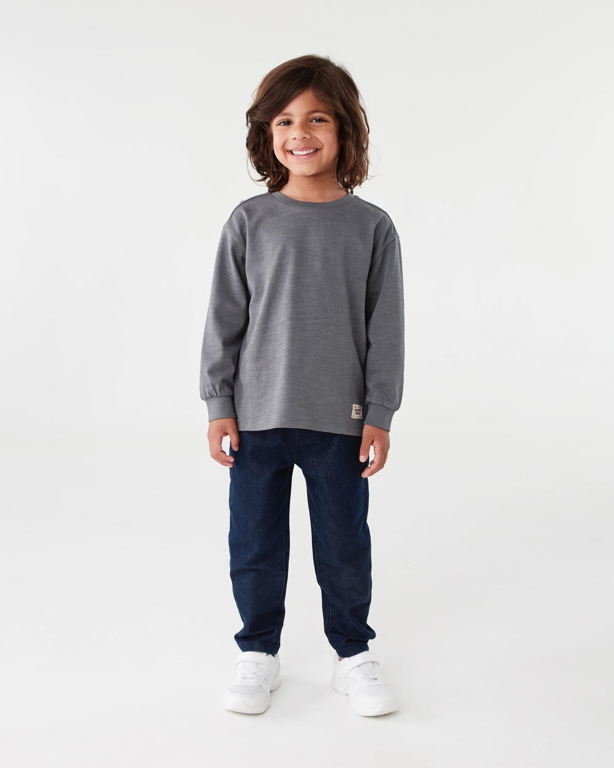 5 Long Sleeve Textured T-shirt Gry Castle, 5 of 6
