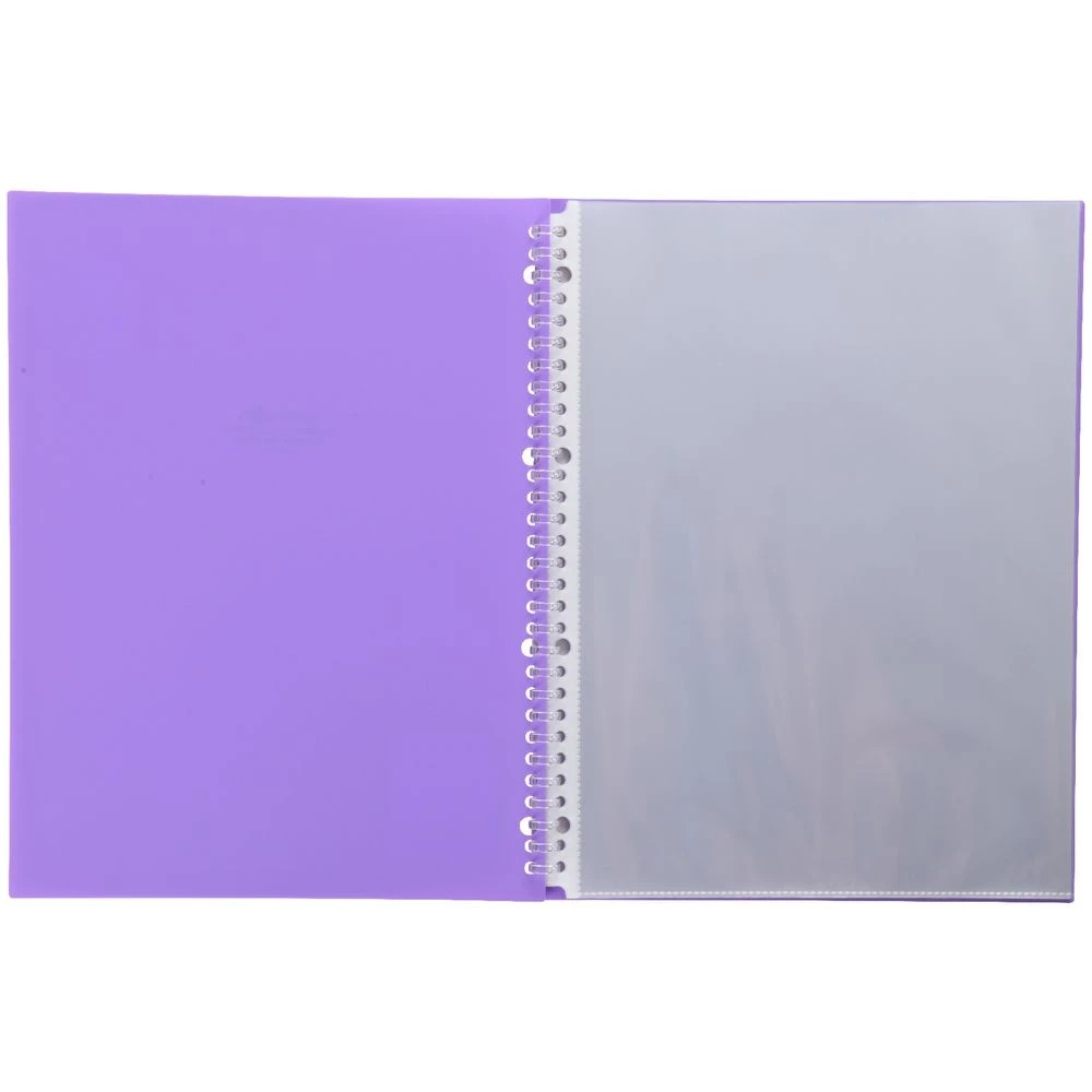 3 Aqua Drops Refillable Display Book A4 10 Pockets Vivid Purple, 3 of 4