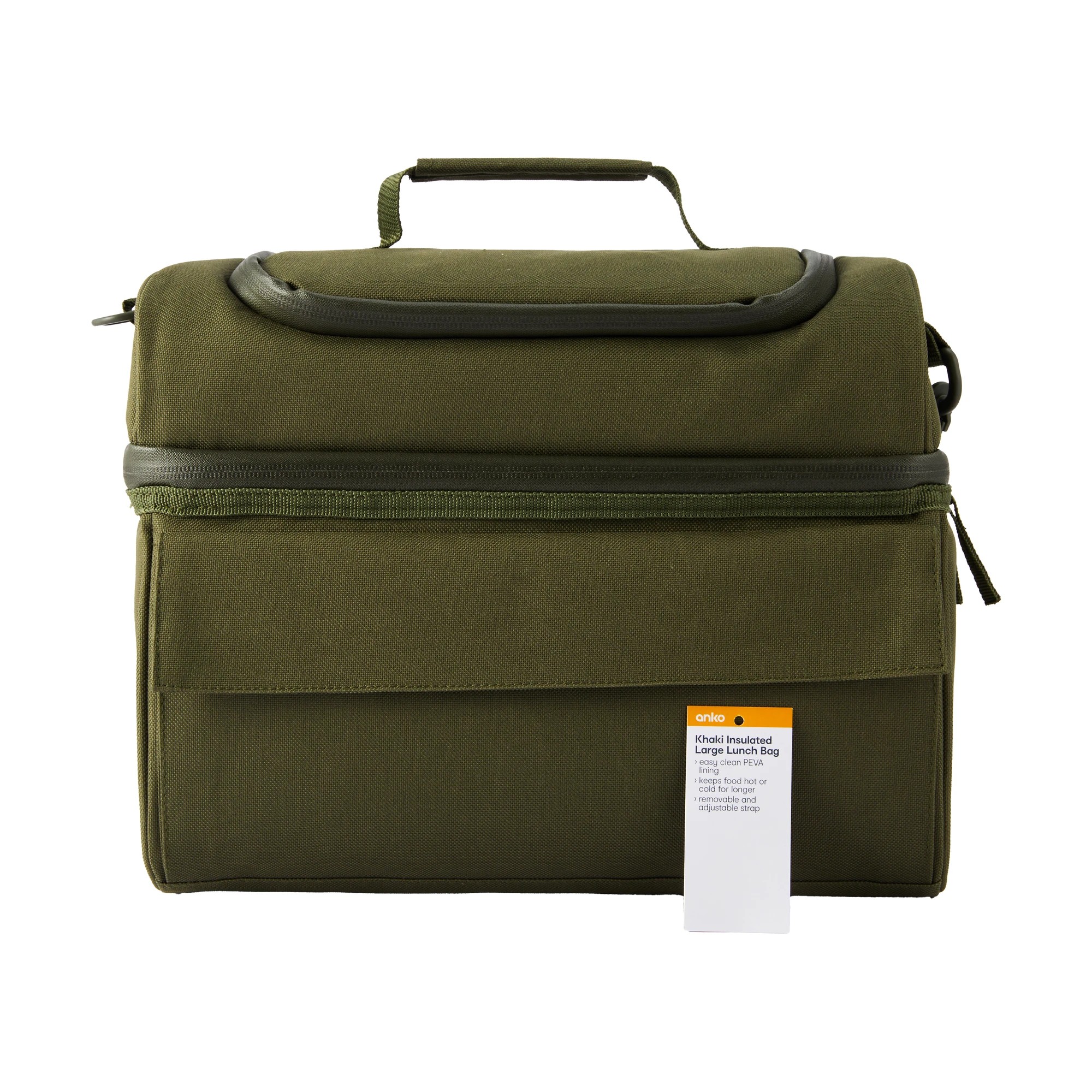 5 Khaki Insulated Large Lunch Bag, 5 of 5