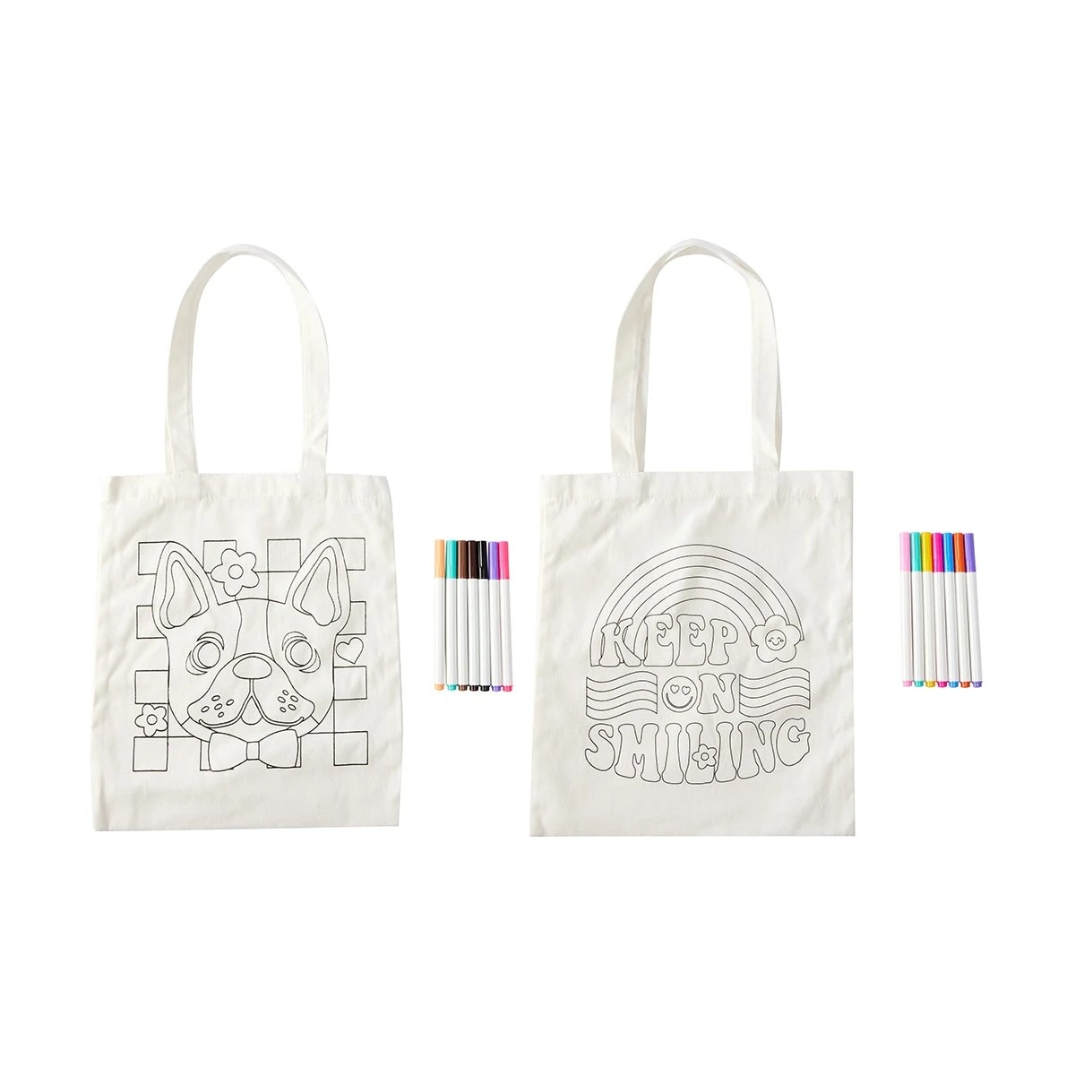 2 8 Piece Colour Your Own Tote Bag Kit - Assorted, 2 of 9
