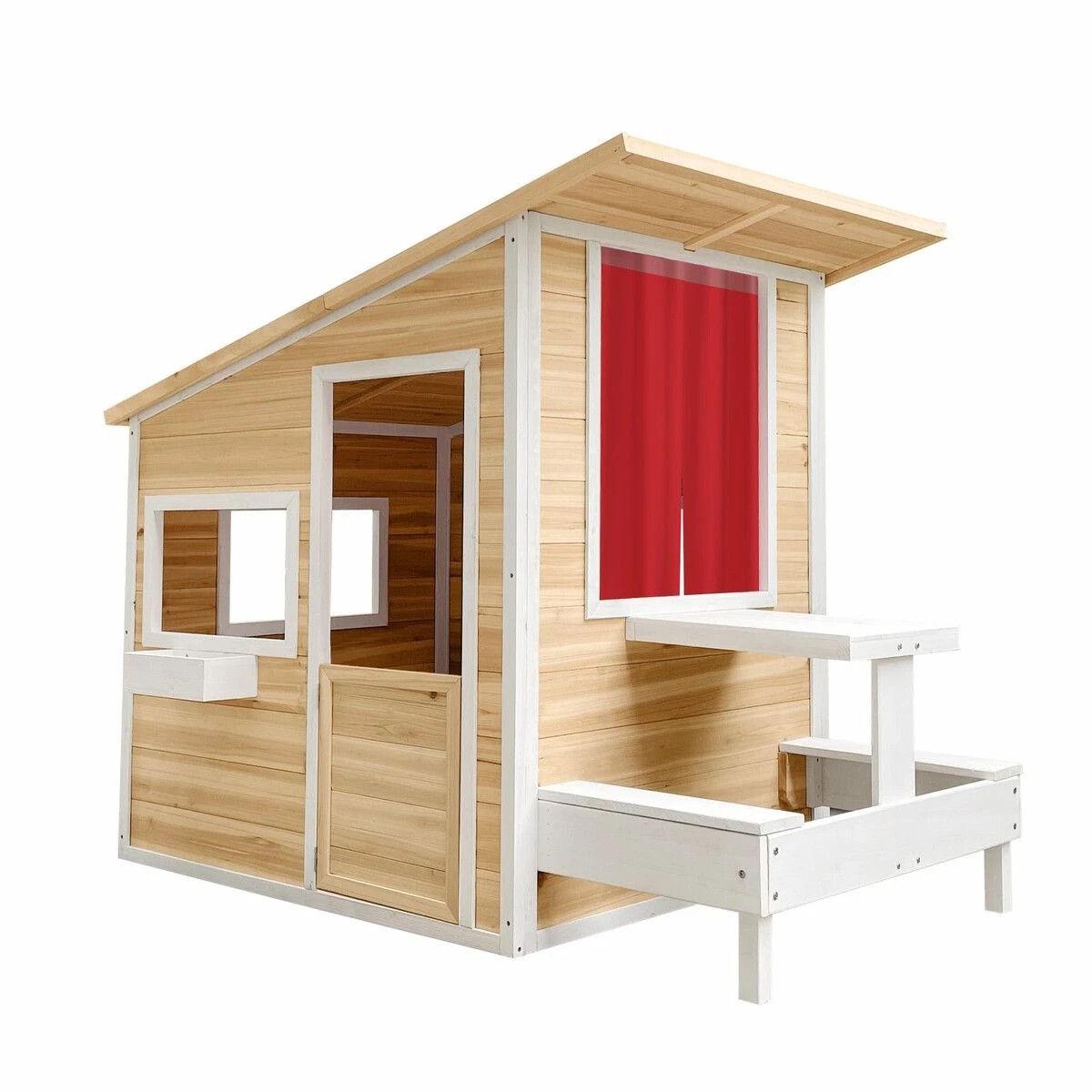 5 Kidbot Kids Wooden Cubby House Childrens Playhouse, 5 of 5