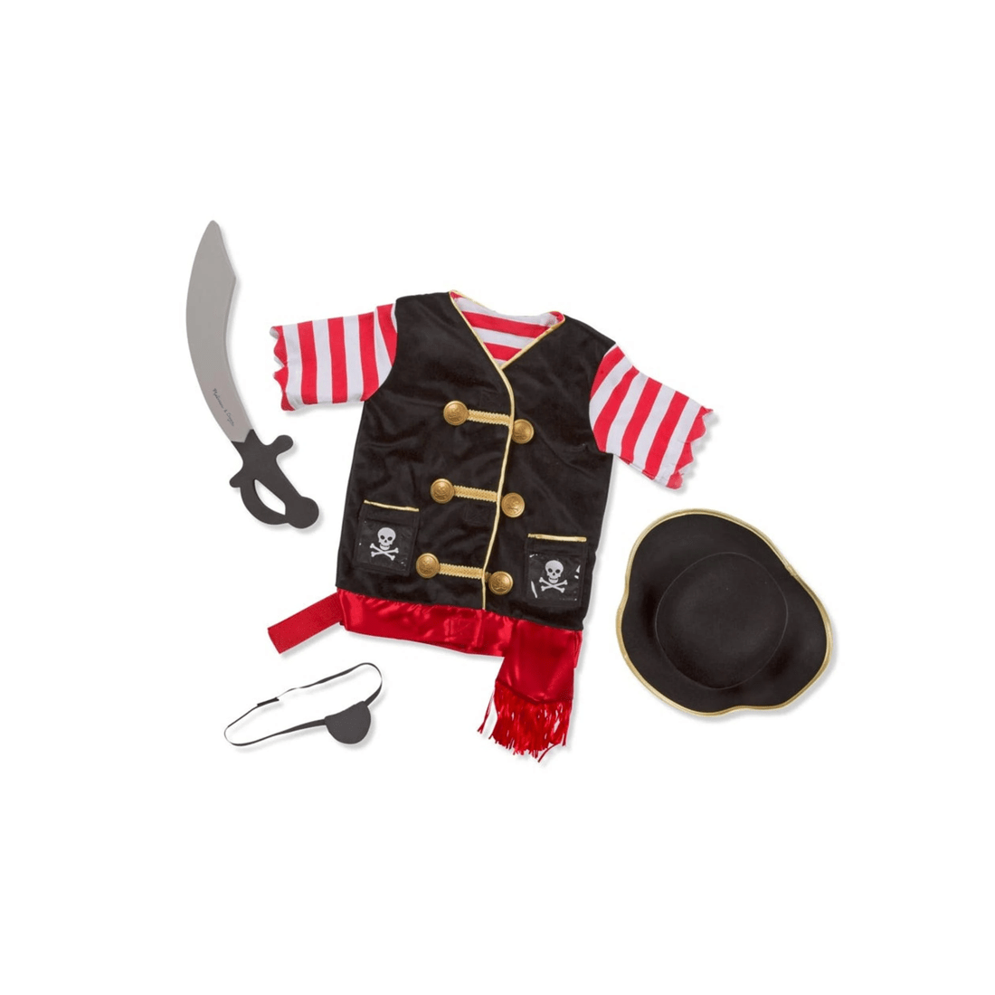 2 Melissa & Doug Pirate Costume Size 3-6, 2 of 4
