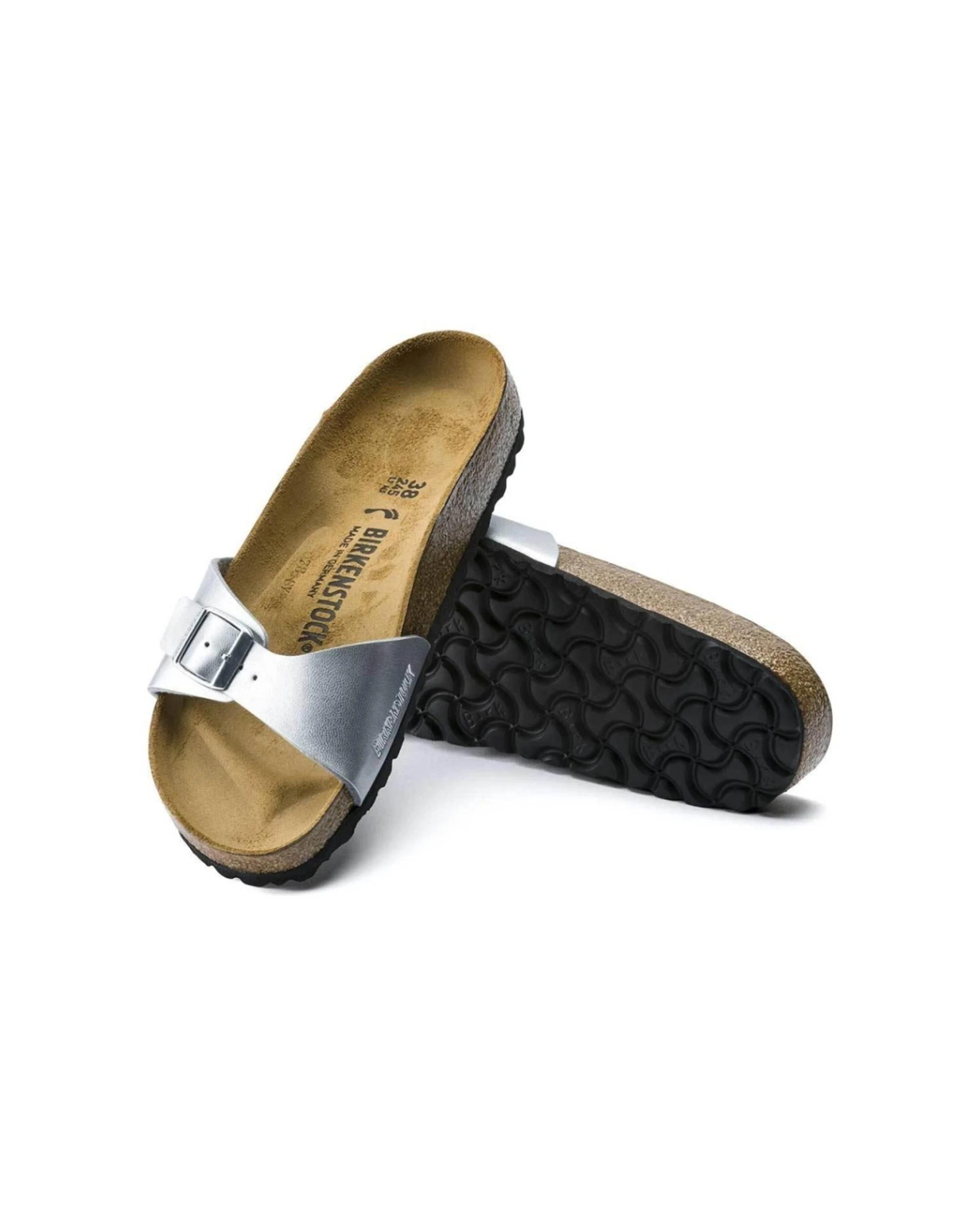 3 Birkenstock Madrid Birko-Flor Sandals Narrow Width SILVER, 3 of 4