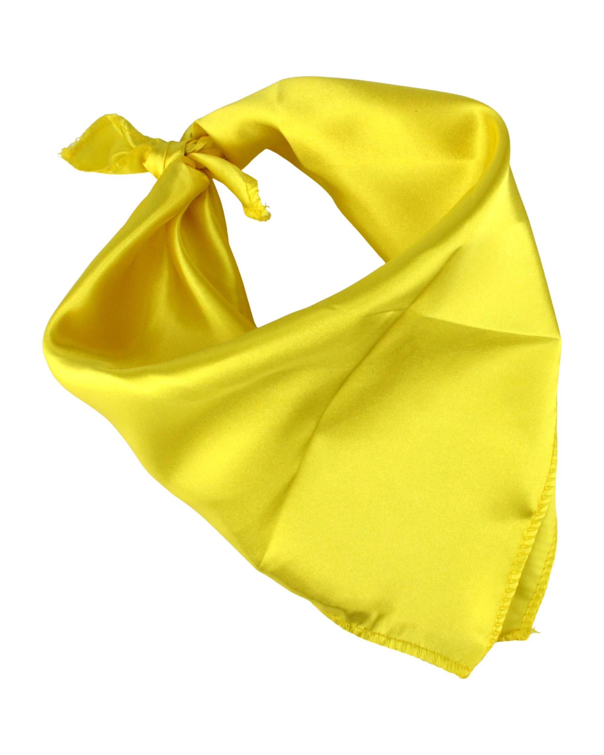 1 Party Planet Satin Bandana - Yellow, 1 of 3