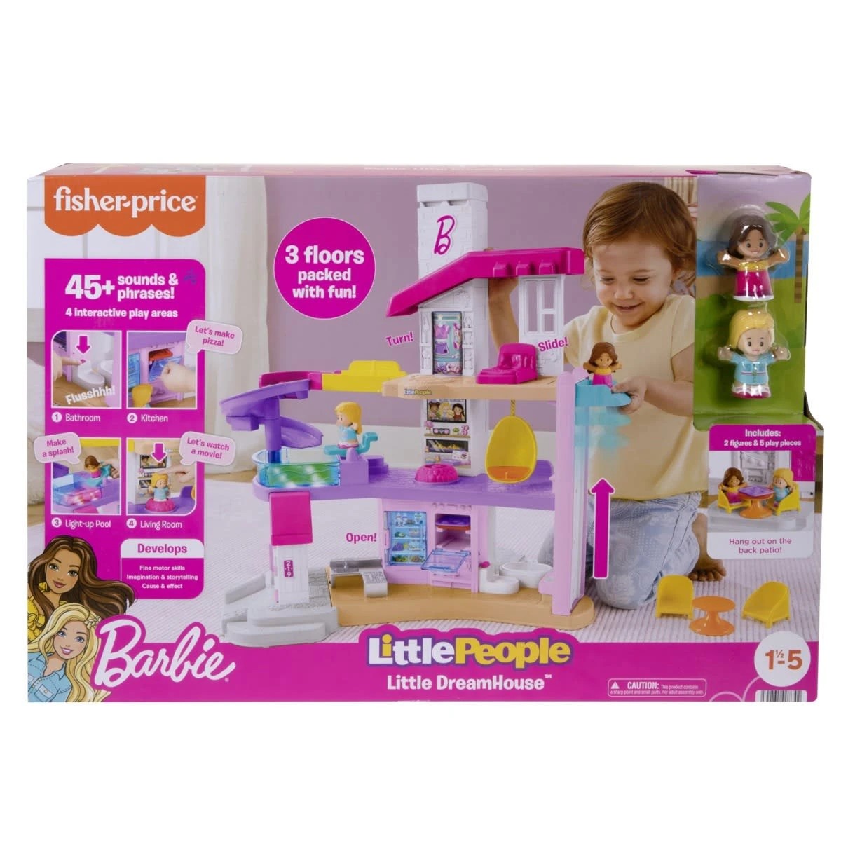 1 Fisher-Price Little People Barbie Little DreamHouse Toddler Playset, 1 of 7