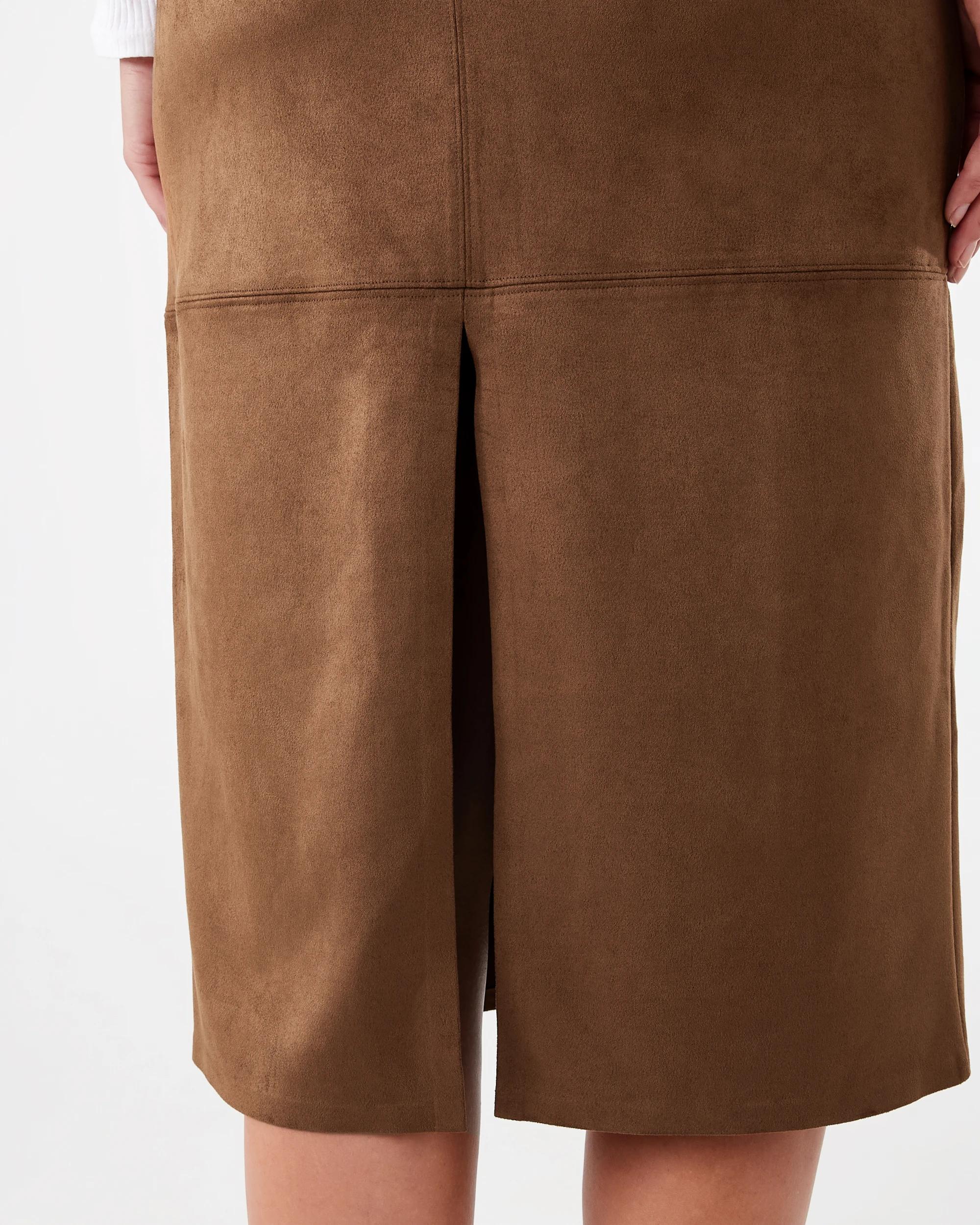 5 Suedette Pencil Skirt Tan, 5 of 5