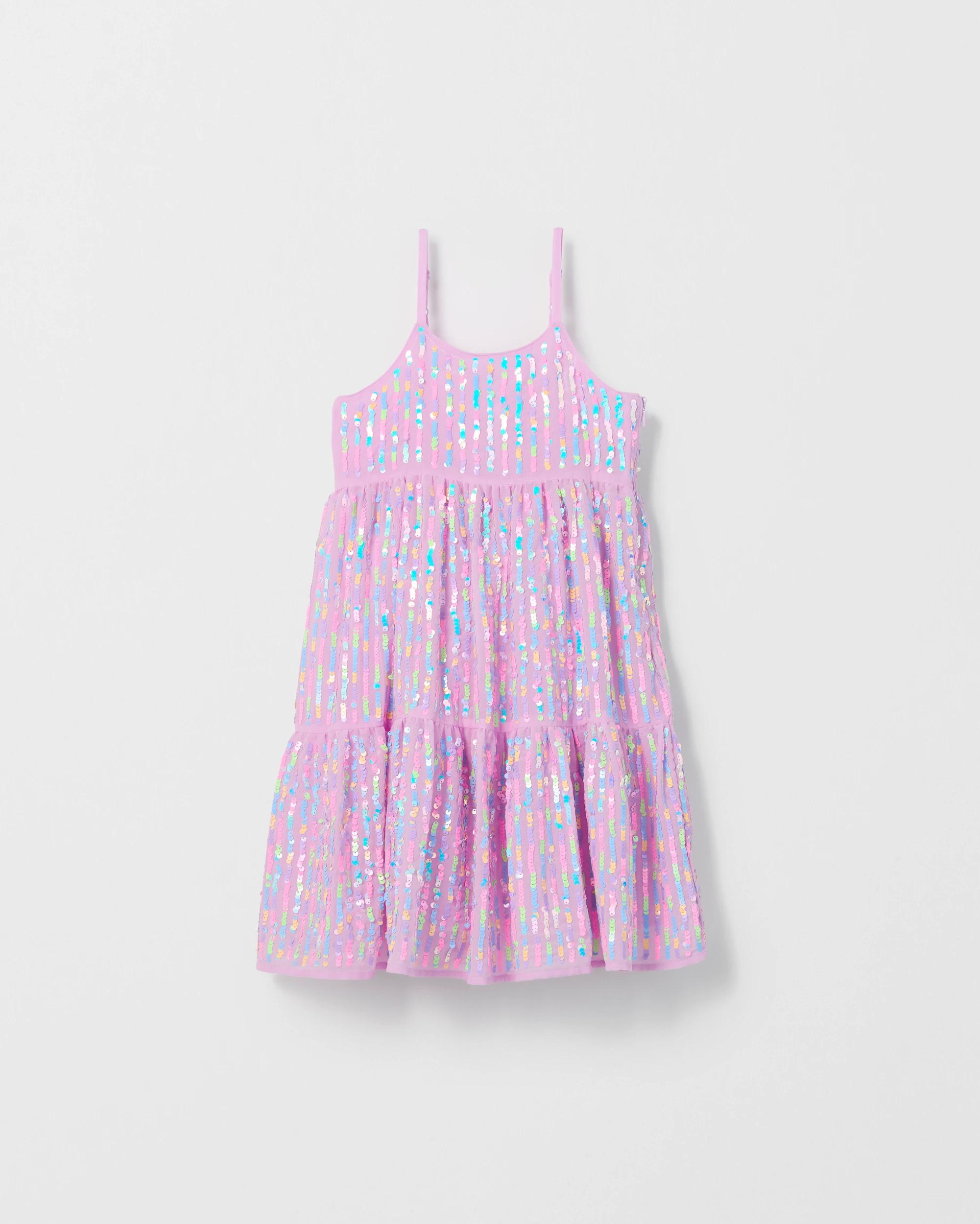 5 Target Kids Sequin Strappy Dress PURPLE, 5 of 6