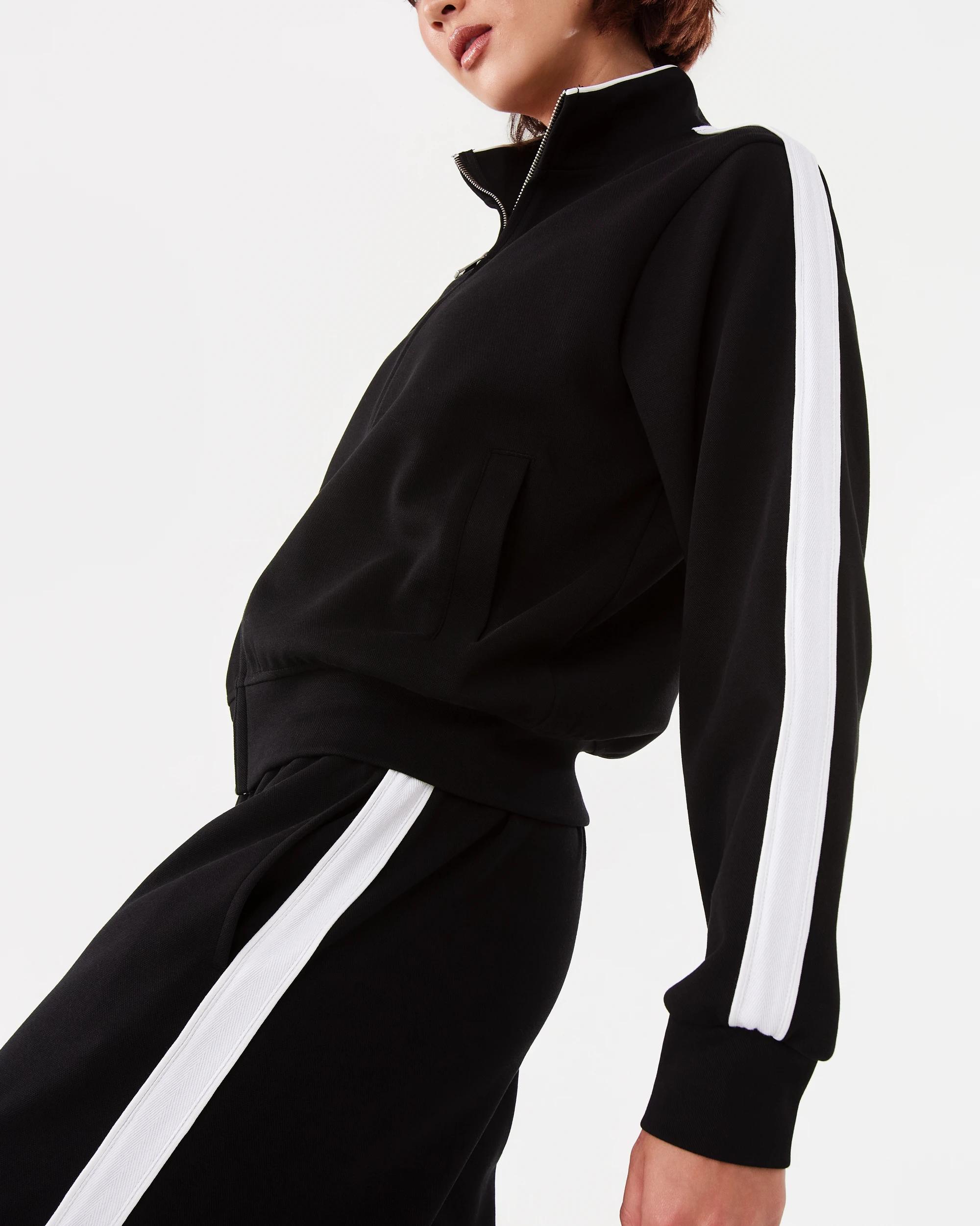 7 Active Womens Retro Zip Through Black, 7 of 7