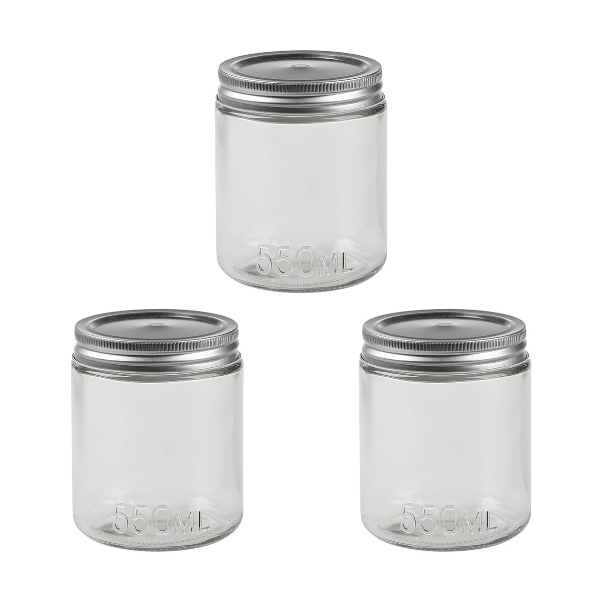1 3 Preserving Jars - 550ml, 1 of 5