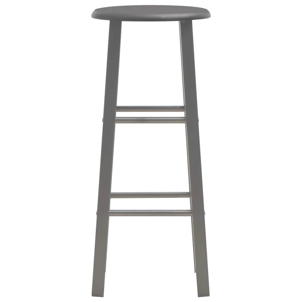 3 vidaXL Bar stool Footrest - Grey - Grey, 3 of 6