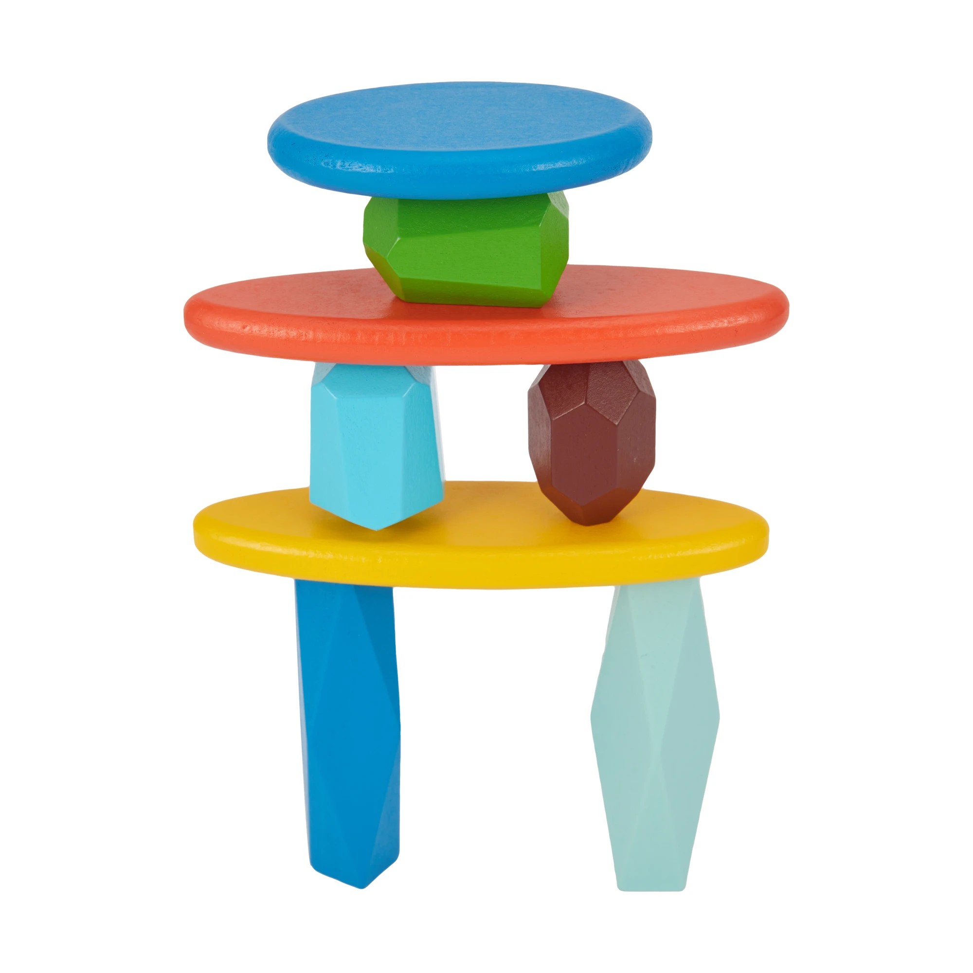 4 Wooden Stacking Stones Game, 4 of 7