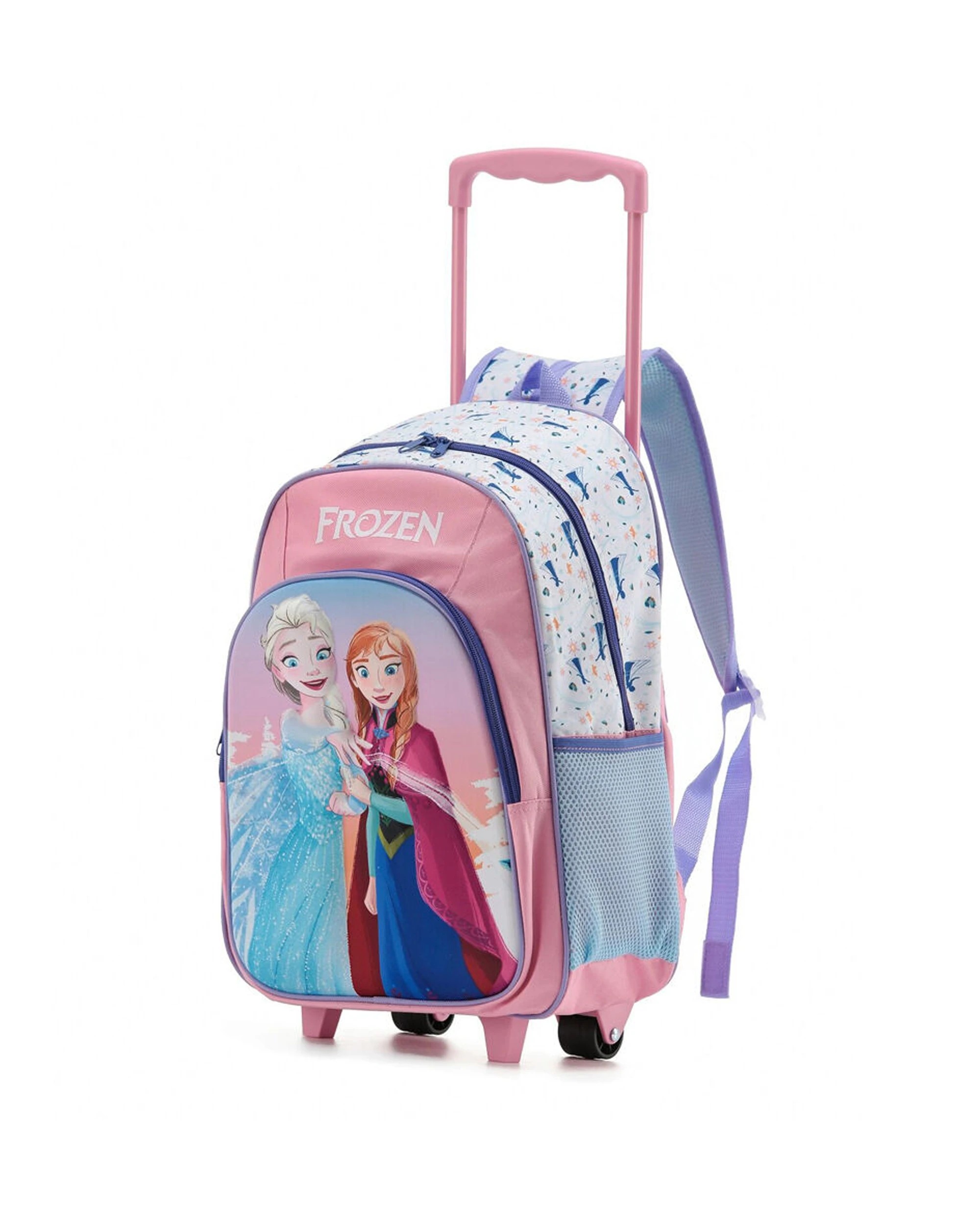 1 Disney Frozen Wheeled Trolley Backpack 17 Inch Girls School Kids 3 Years - Multi, 1 of 3
