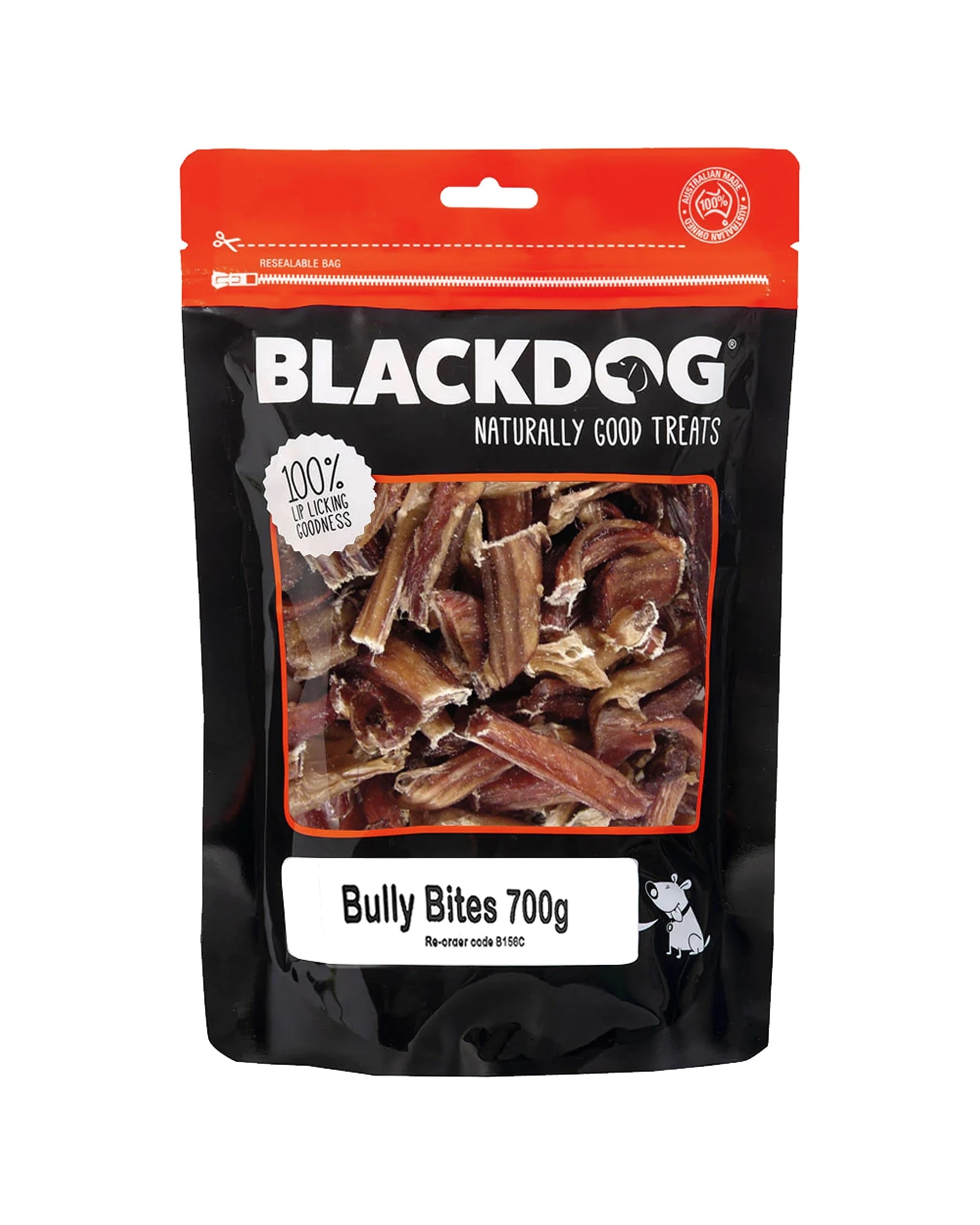 1 Blackdog Bully Bites Dog Chew Dried Treat 700g Natural Beef - Brown, 1 of 1