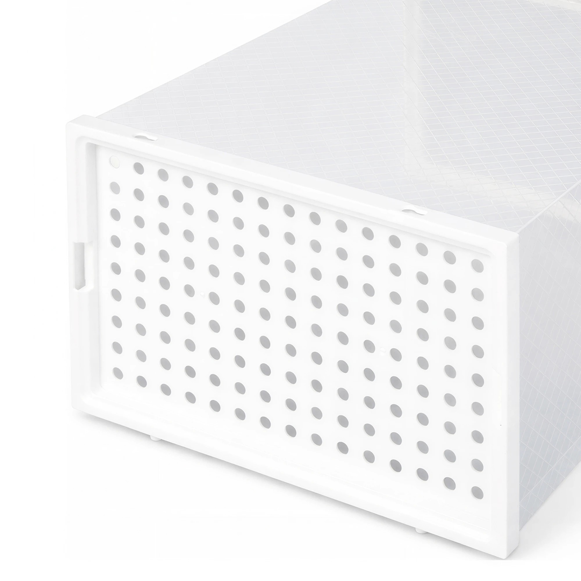 4 Stacked 12-Pack Clear Plastic Shoe Organizer Boxes, 4 of 8