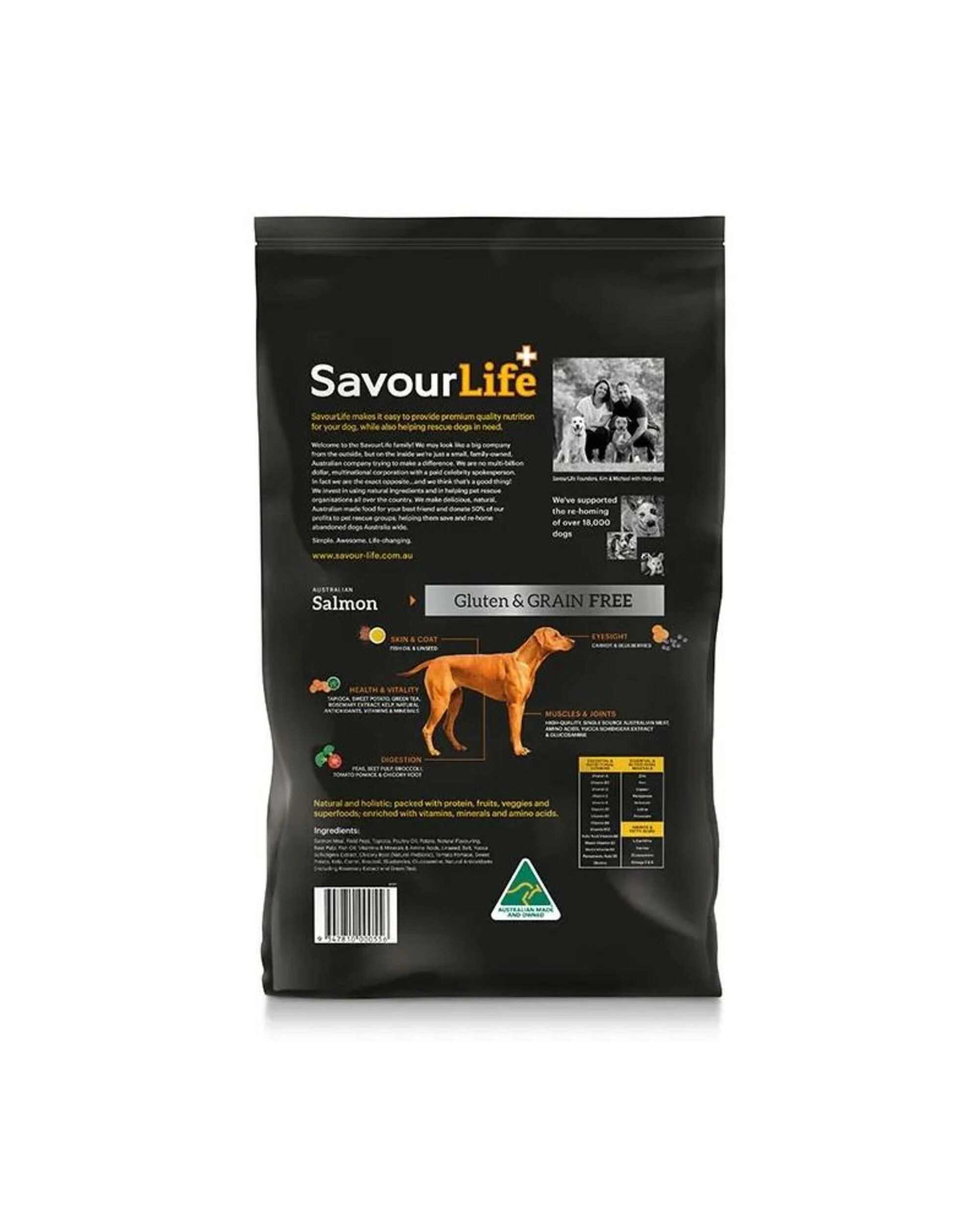2 Savourlife Grain Free Dry Dog Food Salmon 10kg, 2 of 2