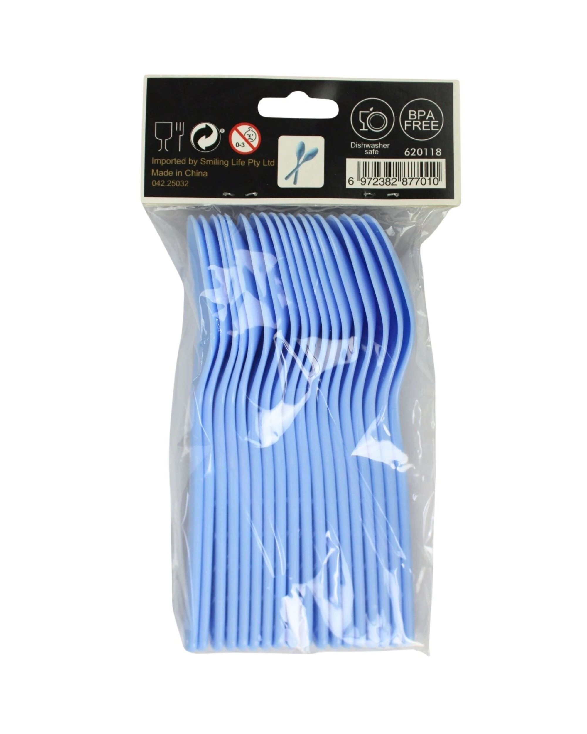 4 Party Maker Baby Reusable Plastic Spoons Pack of 18 - Blue, 4 of 4