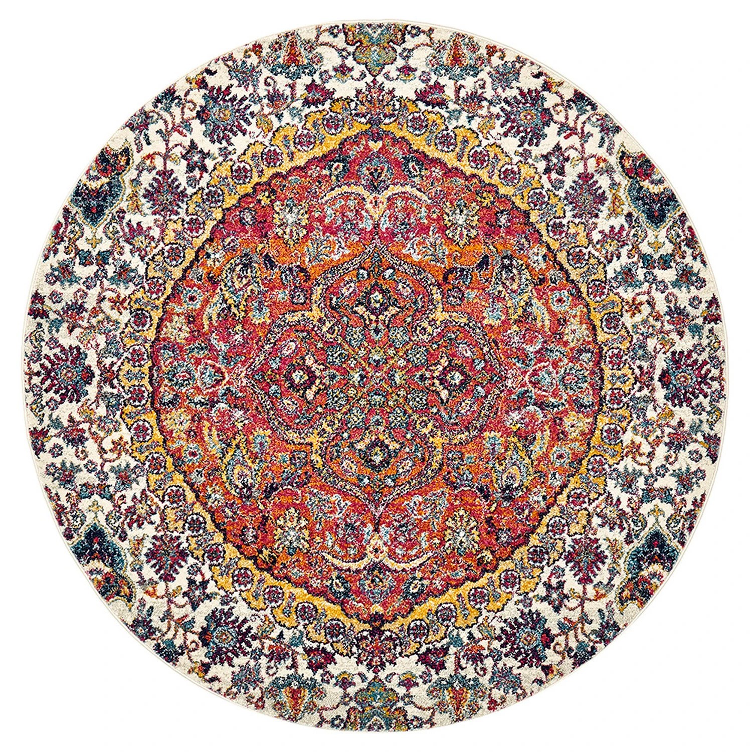 1 Common Ground Rugs Gallery 867 240x240cm Round - Large Pet Friendly Rug - Multi, 1 of 3