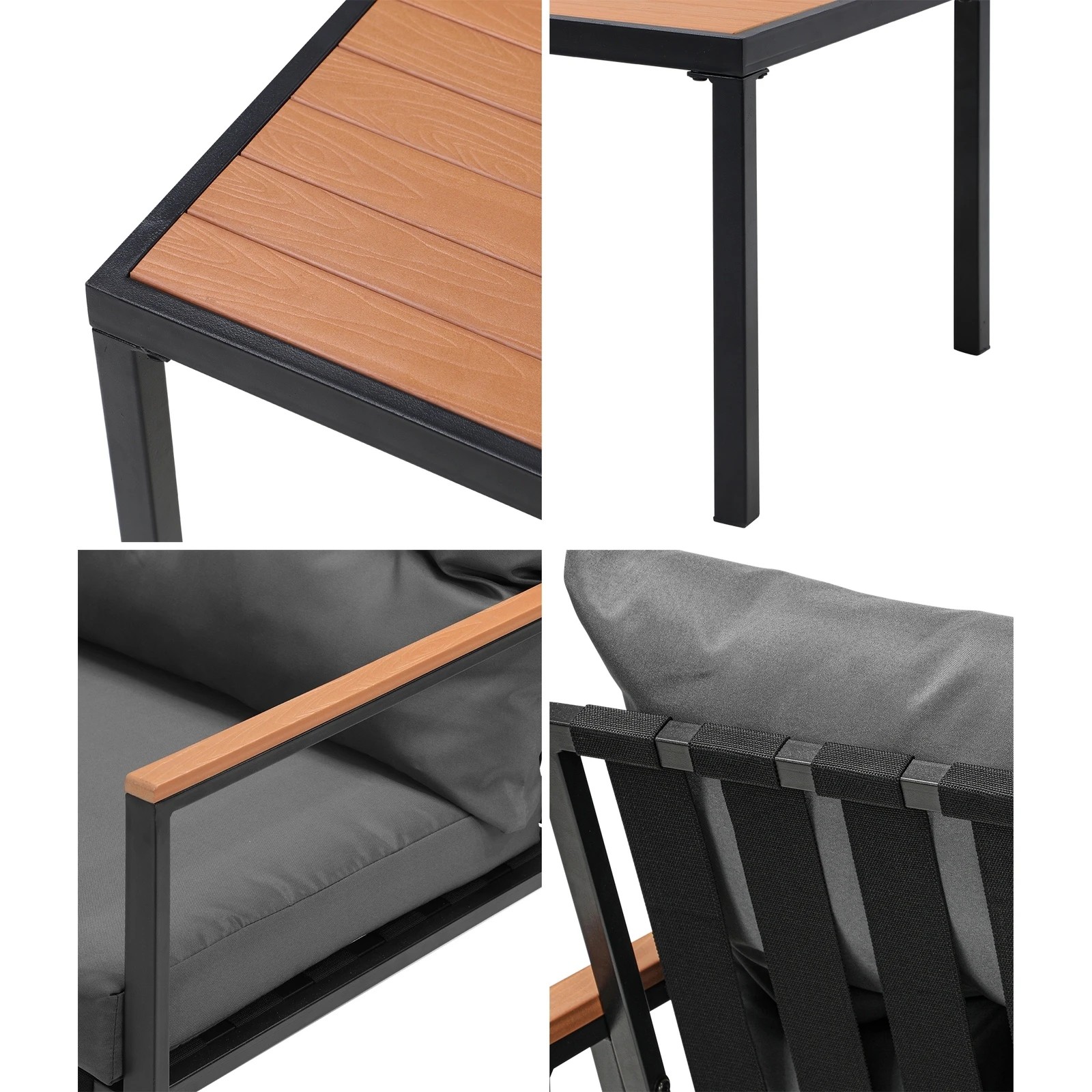 4 Livsip 3pcs Outdoor Furniture Lounge Setting Sofa Chairs Patio Dining Bistro Set
 - Multi, 4 of 8