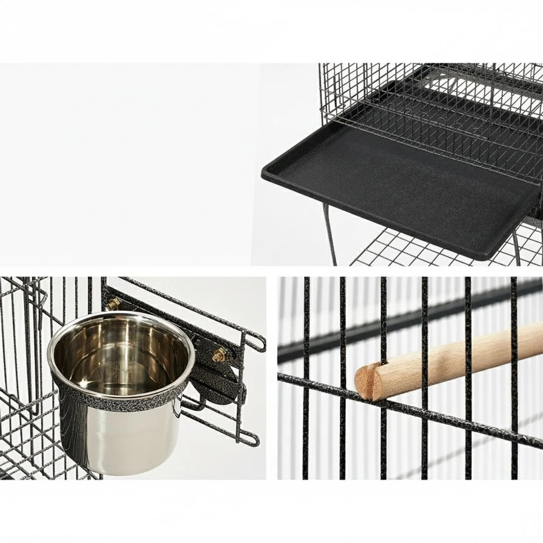 5 i.Pet Bird Cage 150cm Large Aviary - Black, 5 of 9