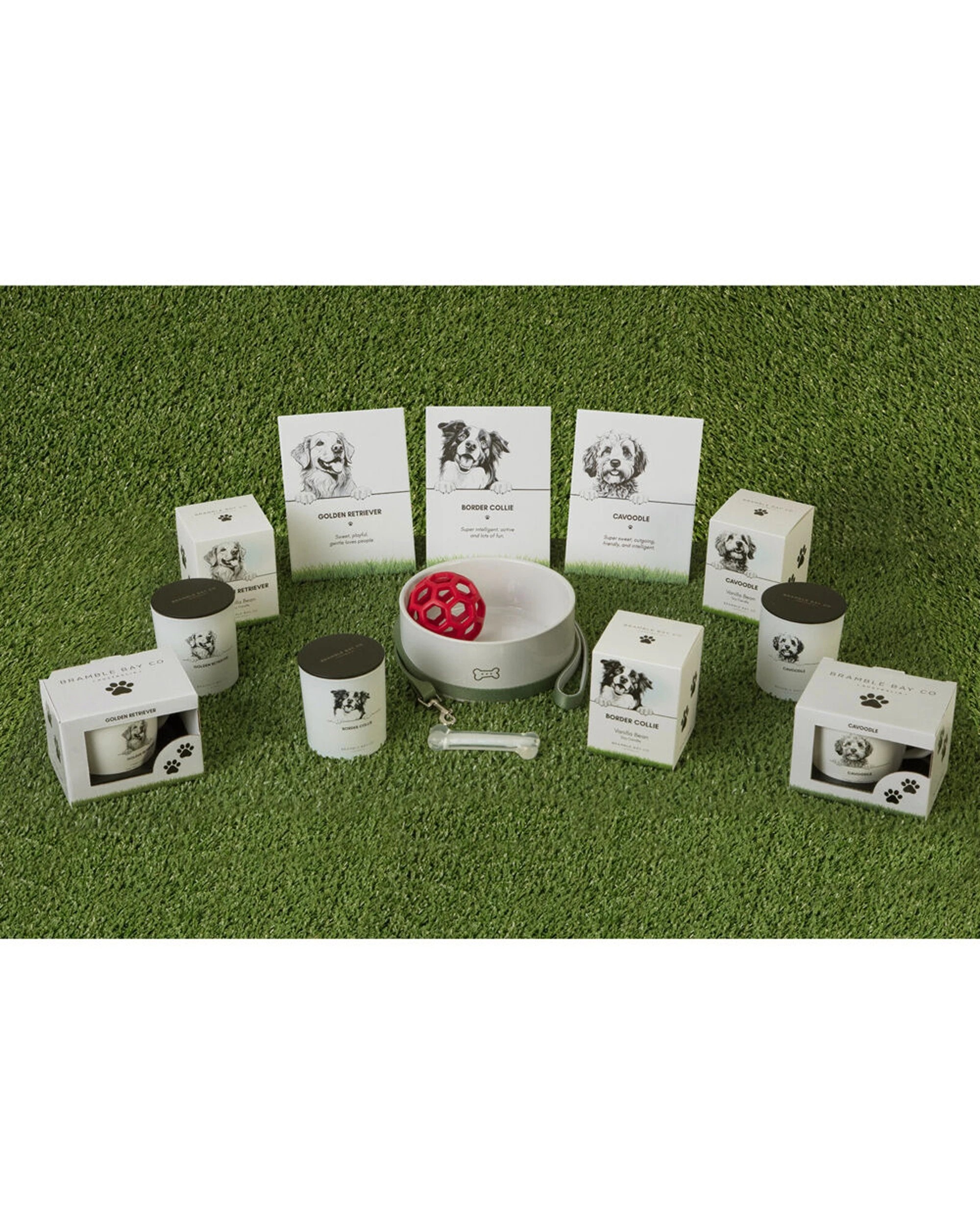 2 Bramble Bay Jack Russell Terrier Scented Soy Candle Warm Vanilla Home Fragrance 300g - White, 2 of 2