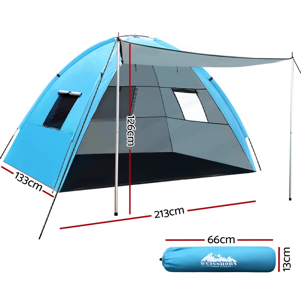 2 Weisshorn Camping Tent Beach Portable Hiking Sun Shade Shelter Fishing 4 - Blue, 2 of 6