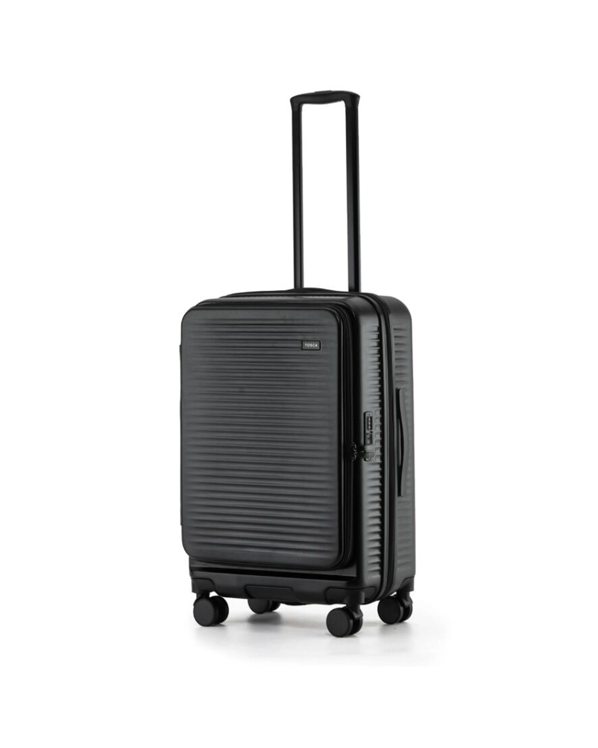 1 Tosca Zen Medium Suitcase Travel Luggage With Wheels & Combination Lock - Black, 1 of 3
