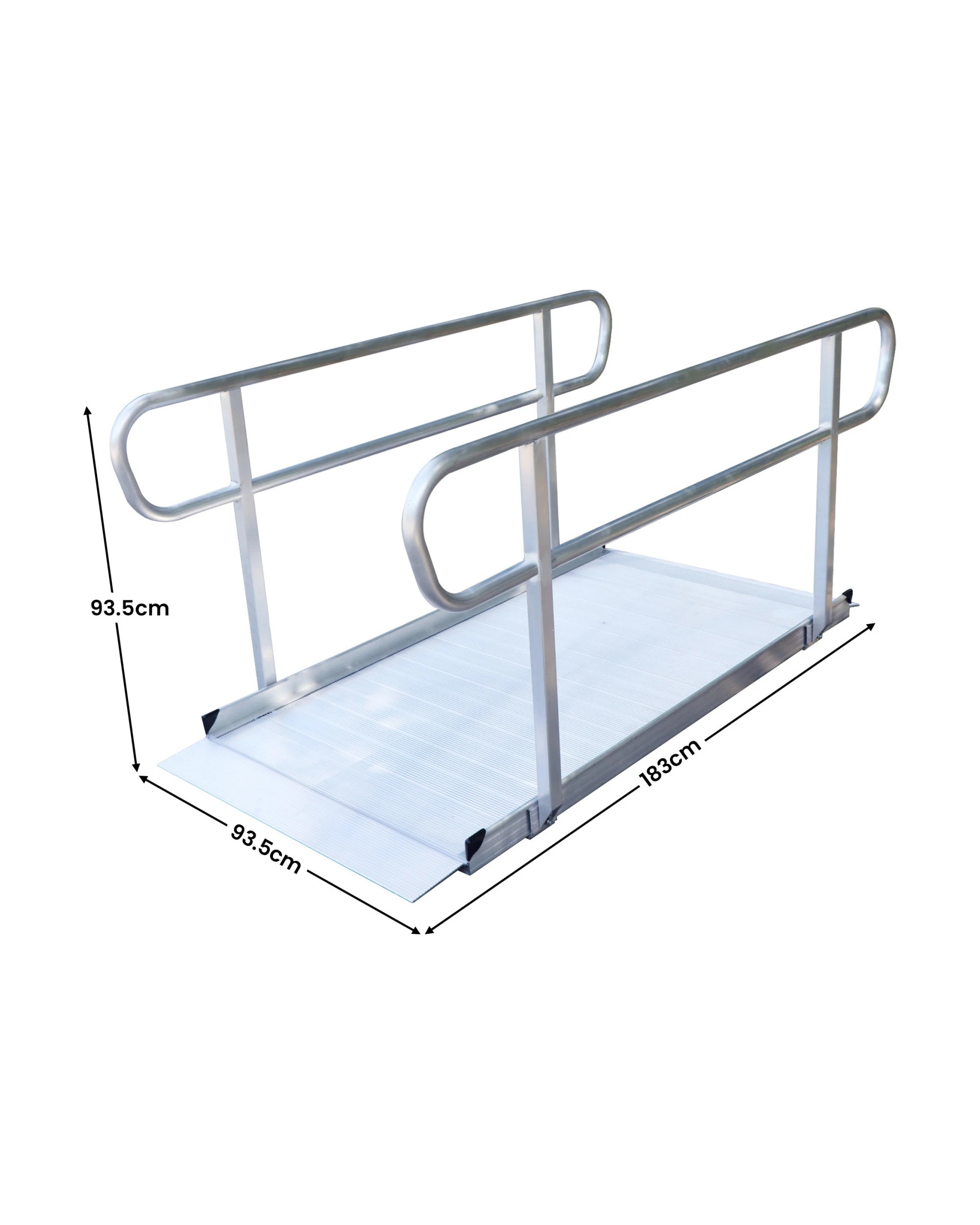 4 Kartrite 6ft Aluminium Wheelchair Ramp with Handrails 386kg Capacity, 4 of 6